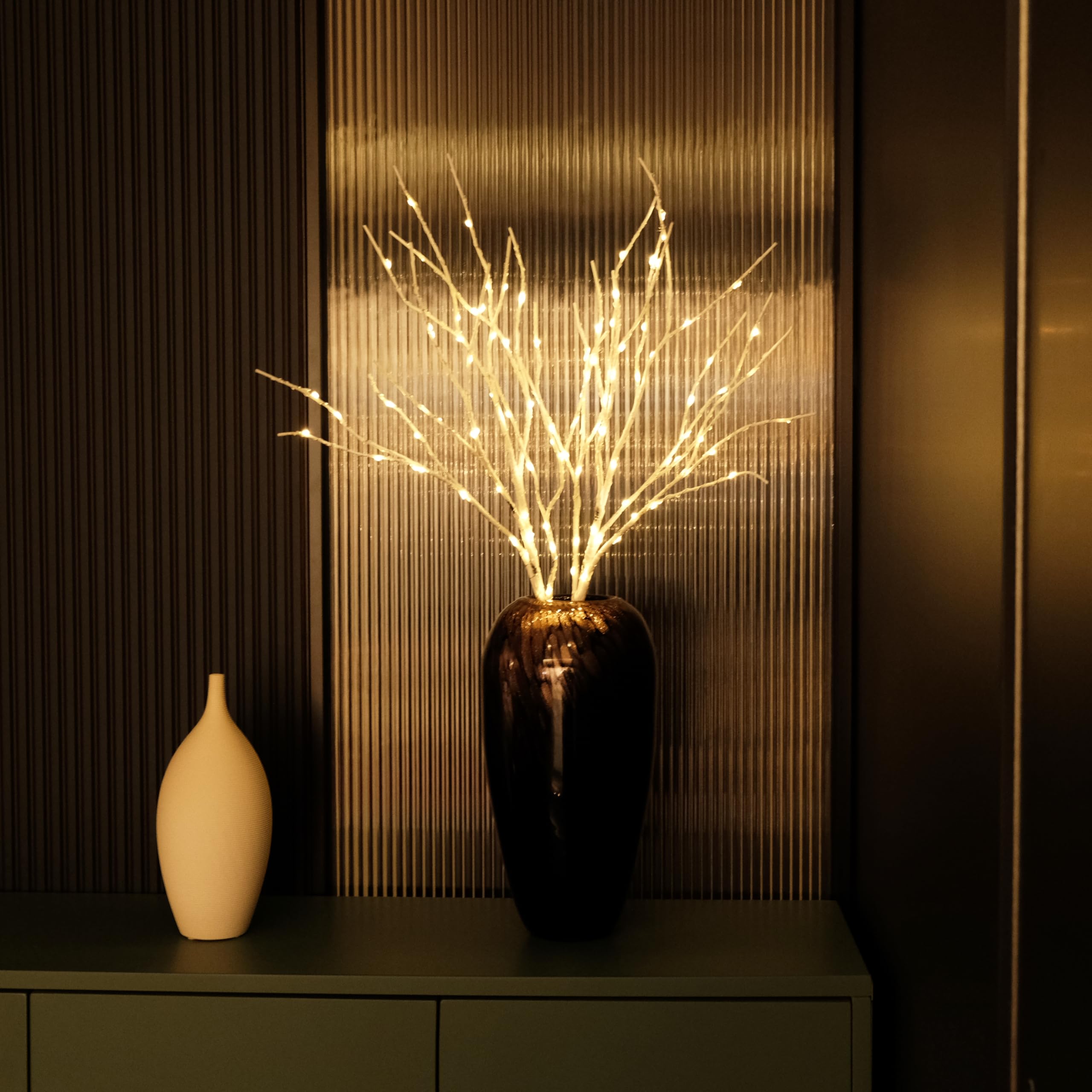 nicedepot Lighted Branches for Vases 33IN 100 LED Prelit Branches with Timer Battery Operated Artificial Branches with Lights fo