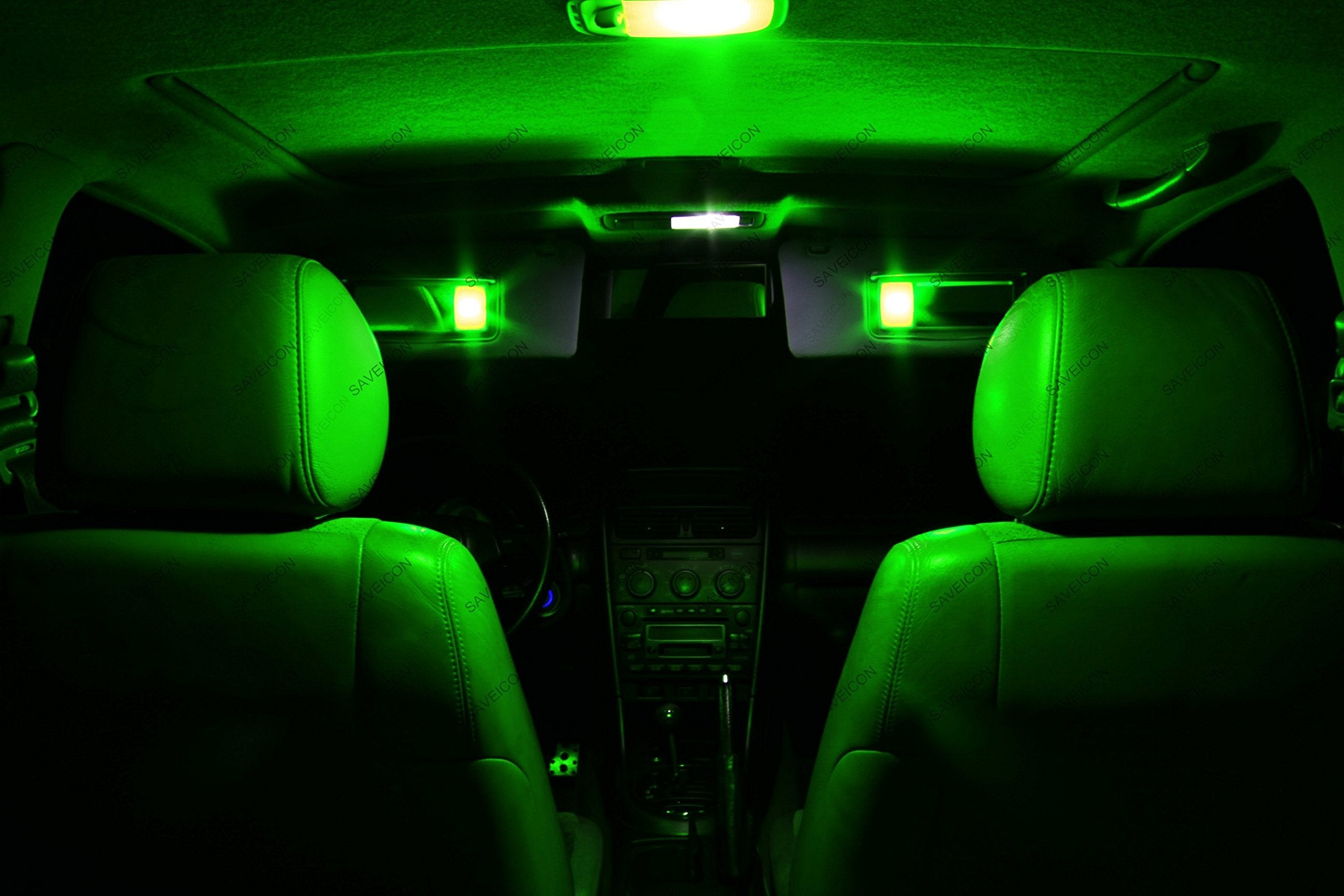 SAWE LED License Plate Dome Map Lights Bulbs 5050 5-SMD Pack of 20 Green