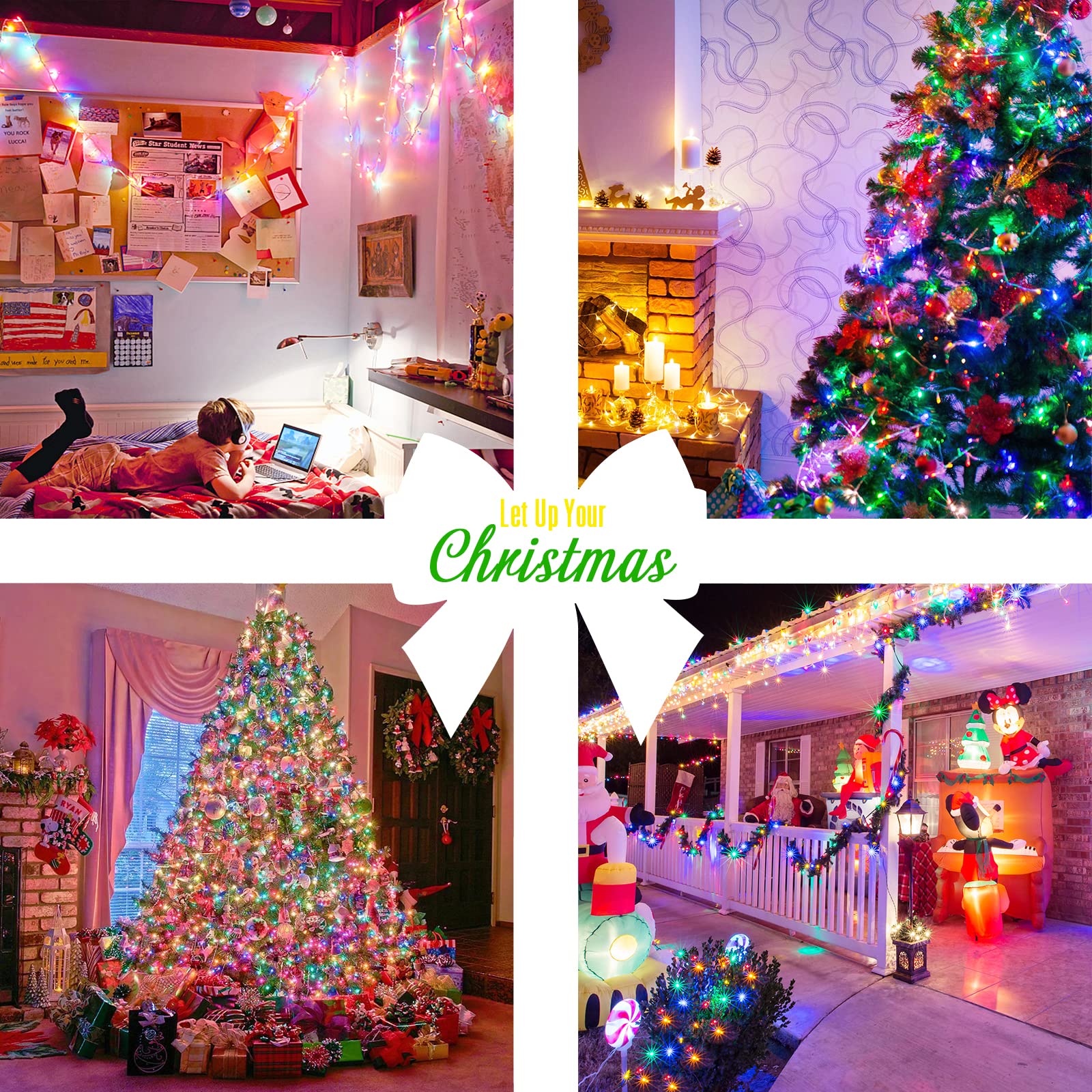 JMEXSUSS Easter String Lights, 33ft Battery Operated, 100 LED, 8 Modes, Waterproof, Multicolor Decor for Indoor/Outdoor Use