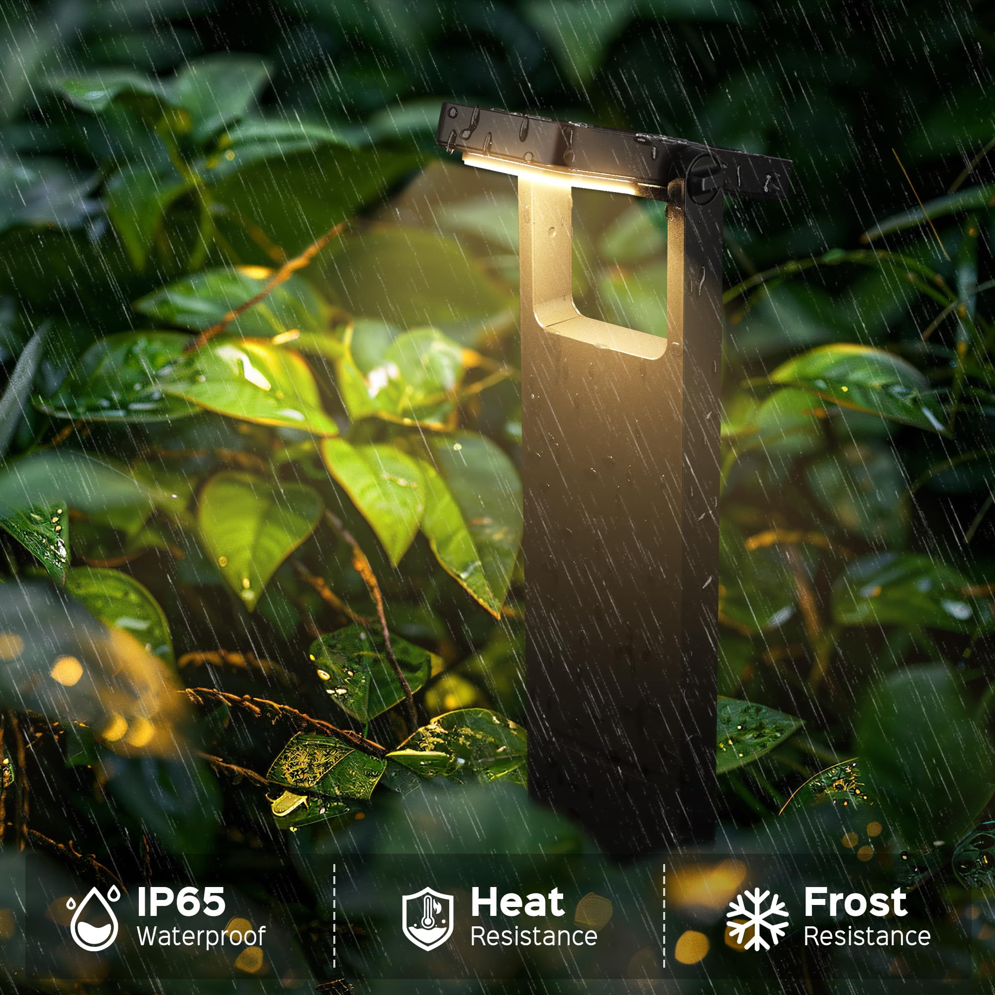 Coxseni Solar Pathway Lights Outdoor 4 Pack, 360 Adjustable Panel, Multicolor 200Lm Solar Powered Path Lights, 12H Lasting, Ip65