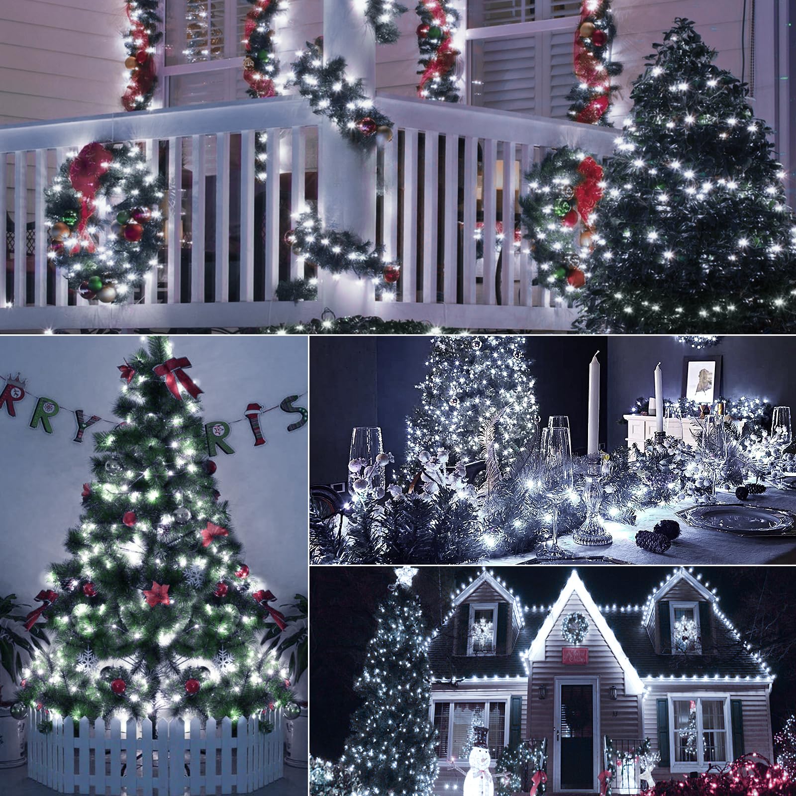 Jxledayy 132 Ft 400 Led Fairy Lights Plug In Christmas Lights Outdoor Decorations Waterproof String Lights With Timer 8 Modes Me