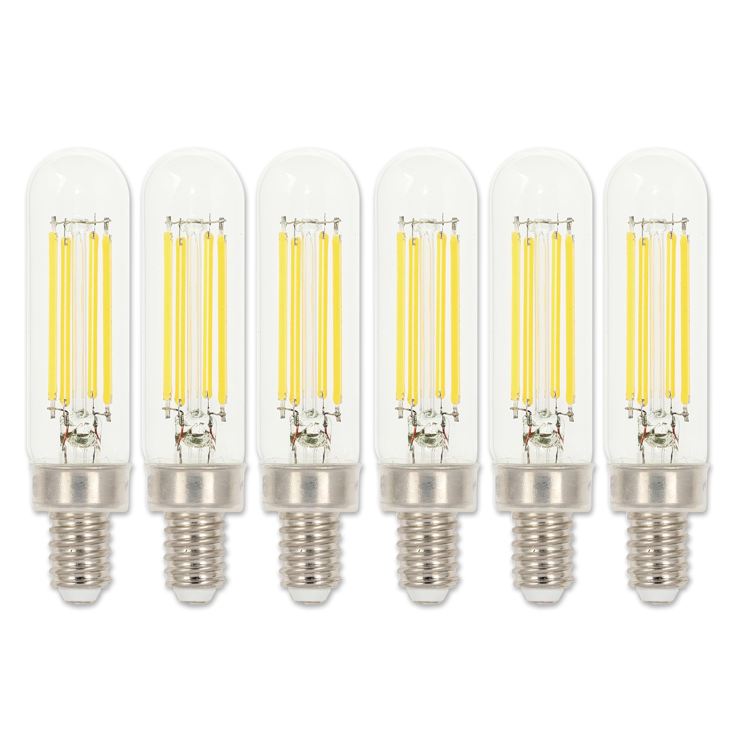 Westinghouse Lighting 5334020 5 Watt (60 Watt Equivalent) T6 Dimmable Clear Filament Led Light Bulb, Candelabra Base, 6 Pack