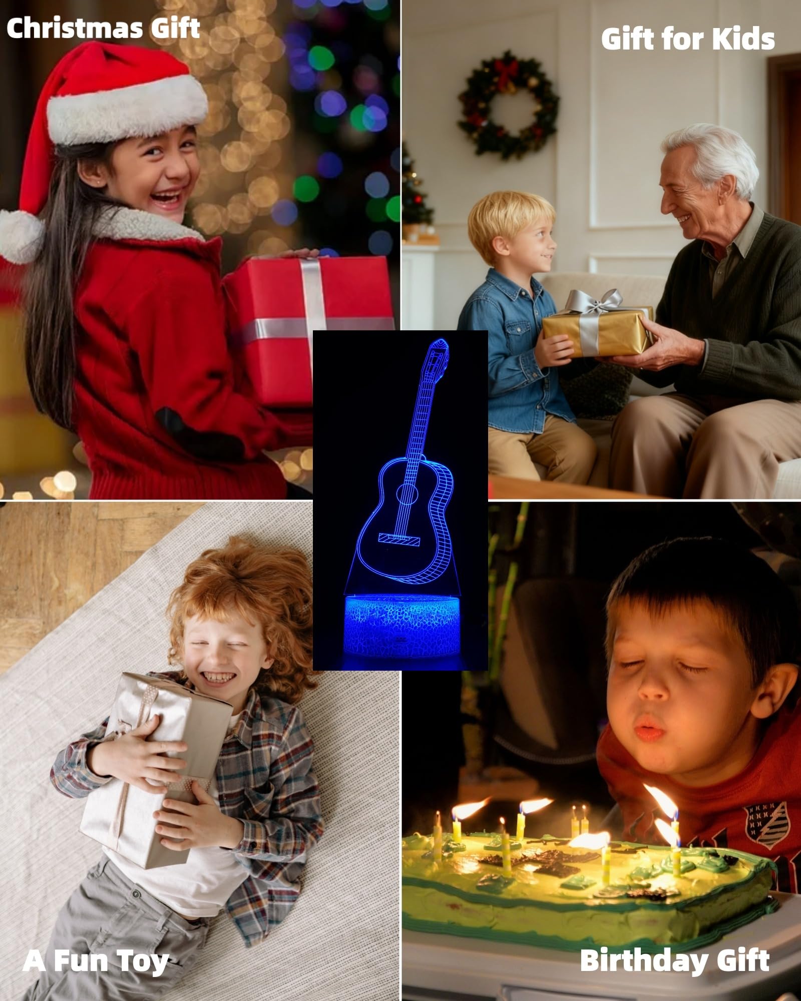 Kenmaca 3D Illusion Music Note Lamp, Multicolor, Touch & Remote Control, 16 Colors, Dimmable Night Light for Kids Bedroom