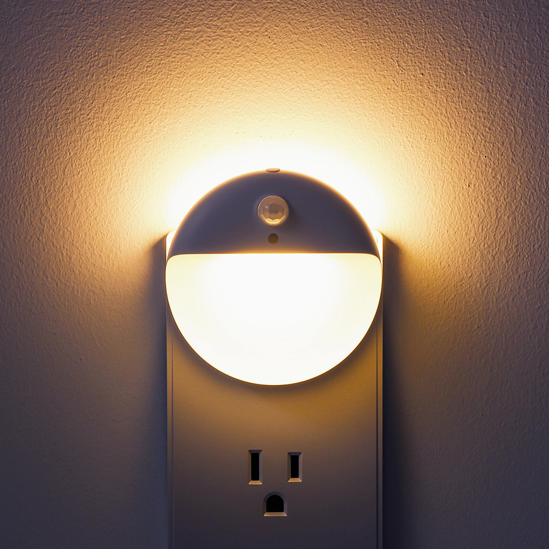 YUNLEX Night Light 2 Pack with Motion Sensor, Stepless Dimming, Warm White LED, 3 Sensor Modes, Model NLS26