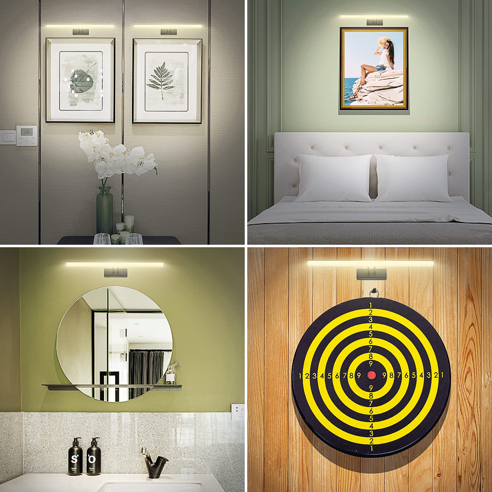 Howmzon Picture Light,20Inches Picture Frame Light, Art Light For Paintings,Rechargeable Picture Light Battery Operated, Picture