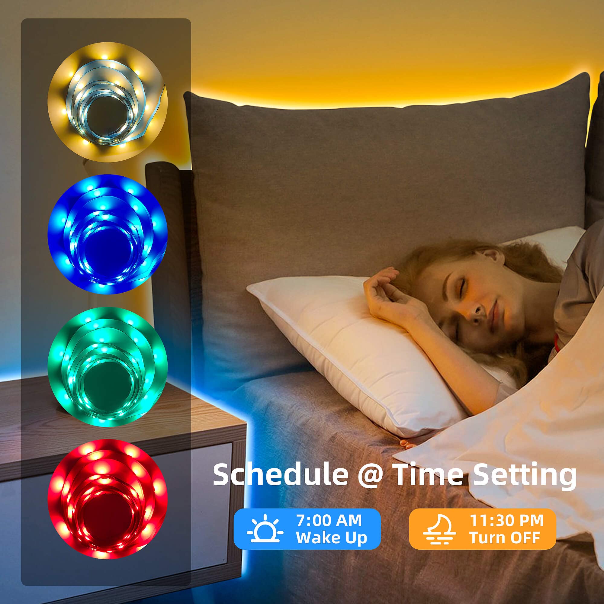 GIDERWEL ZigBee RGBW LED Strip Lights Kit 32.8ft Smart Dimmable Copper Model ZC05M-10