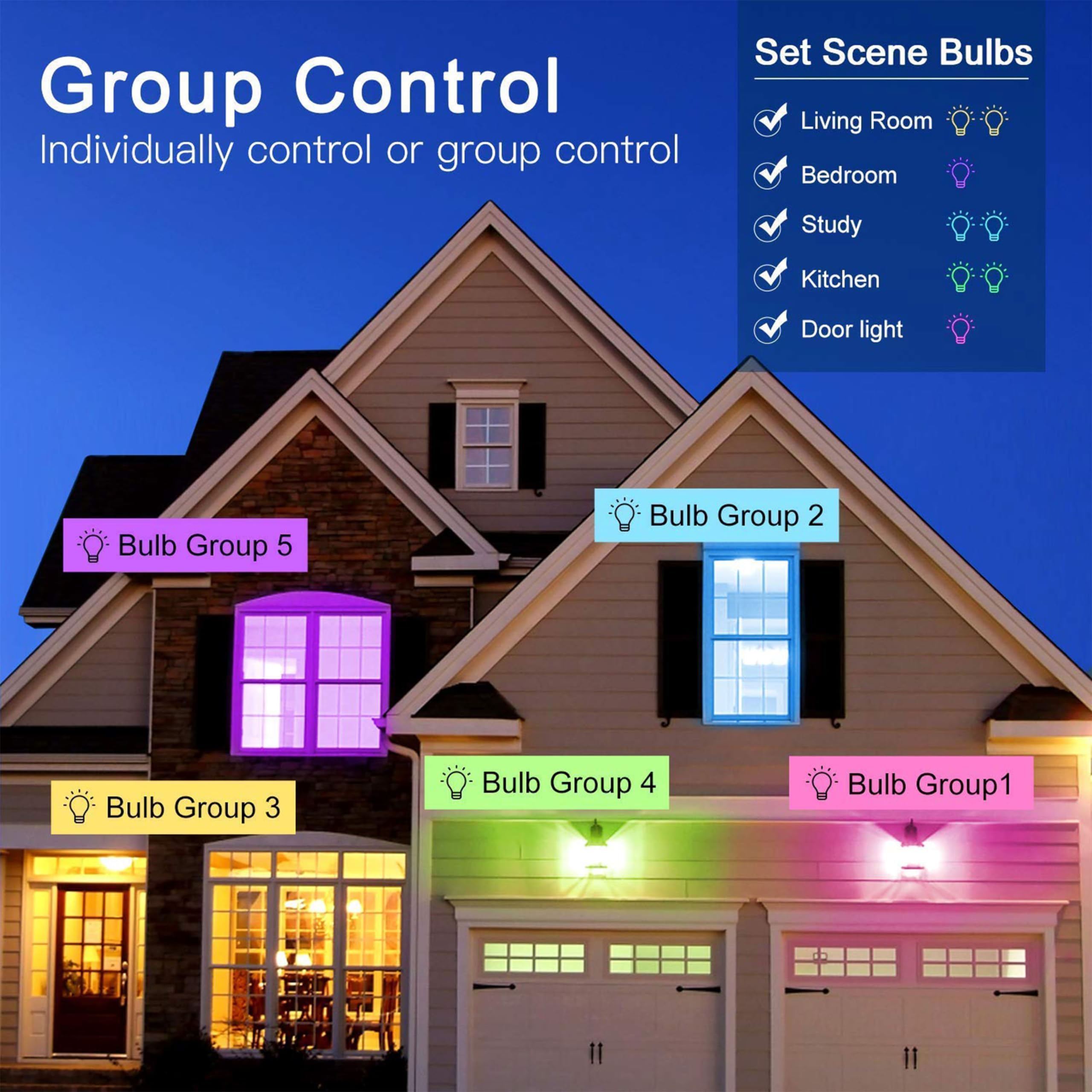 Supersonic Sc-846Sb Smart Led Bulb With Wifi And Alexa Enabled, Wifi, App Control, 16 Million Colors, 806 Lumen, Scheduling, Mul