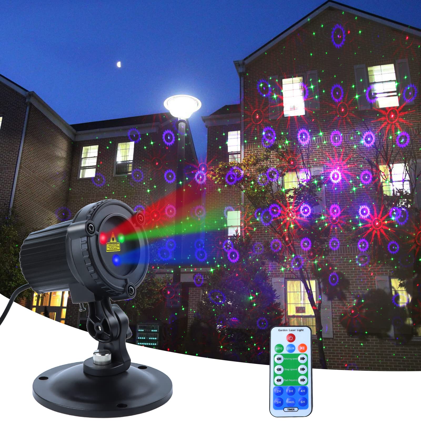 Mhazdze Outdoor Laser Christmas Projector Lights - 18 Patterns For Home & Garden Decor
