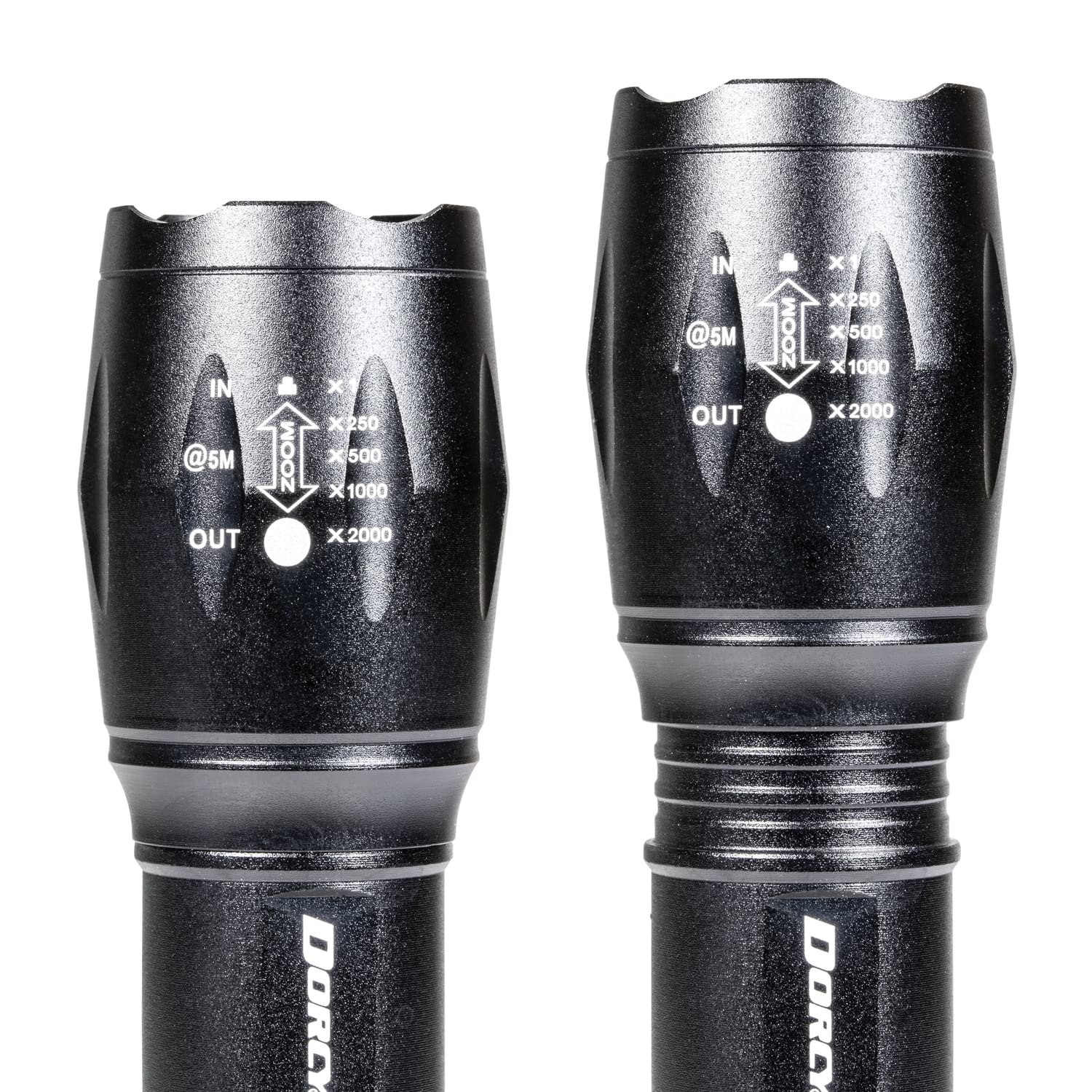 Dorcy 200-Lumen Ultra HD Rechargeable LED Flashlight, Aluminum, Black, Model 41-4379