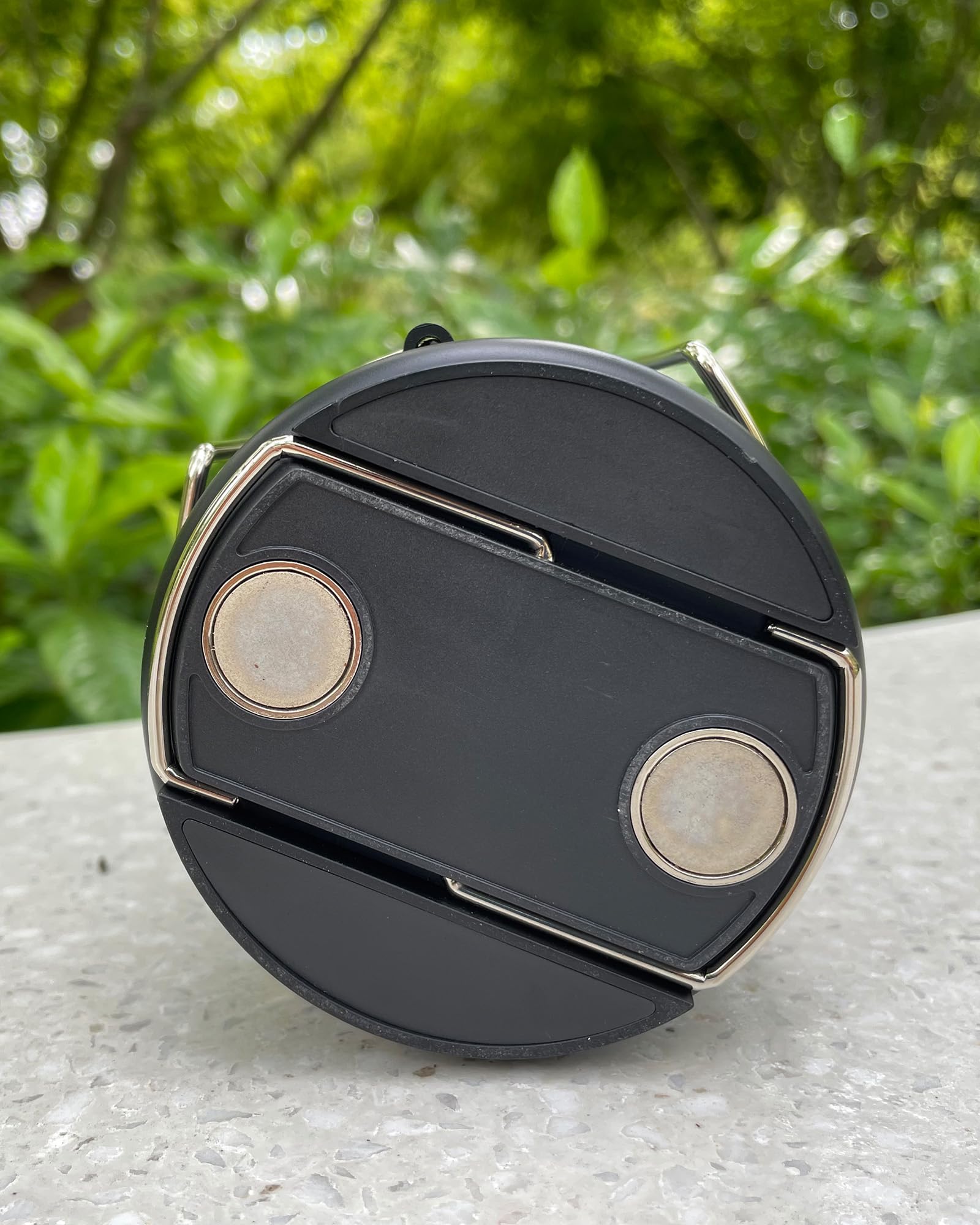 Lichamp Collapsible 2-Pack Camping Lanterns, 300LM COB Light & 150LM Flashlight with Red Strobe/SOS, Magnetic Base, Battery-Powe