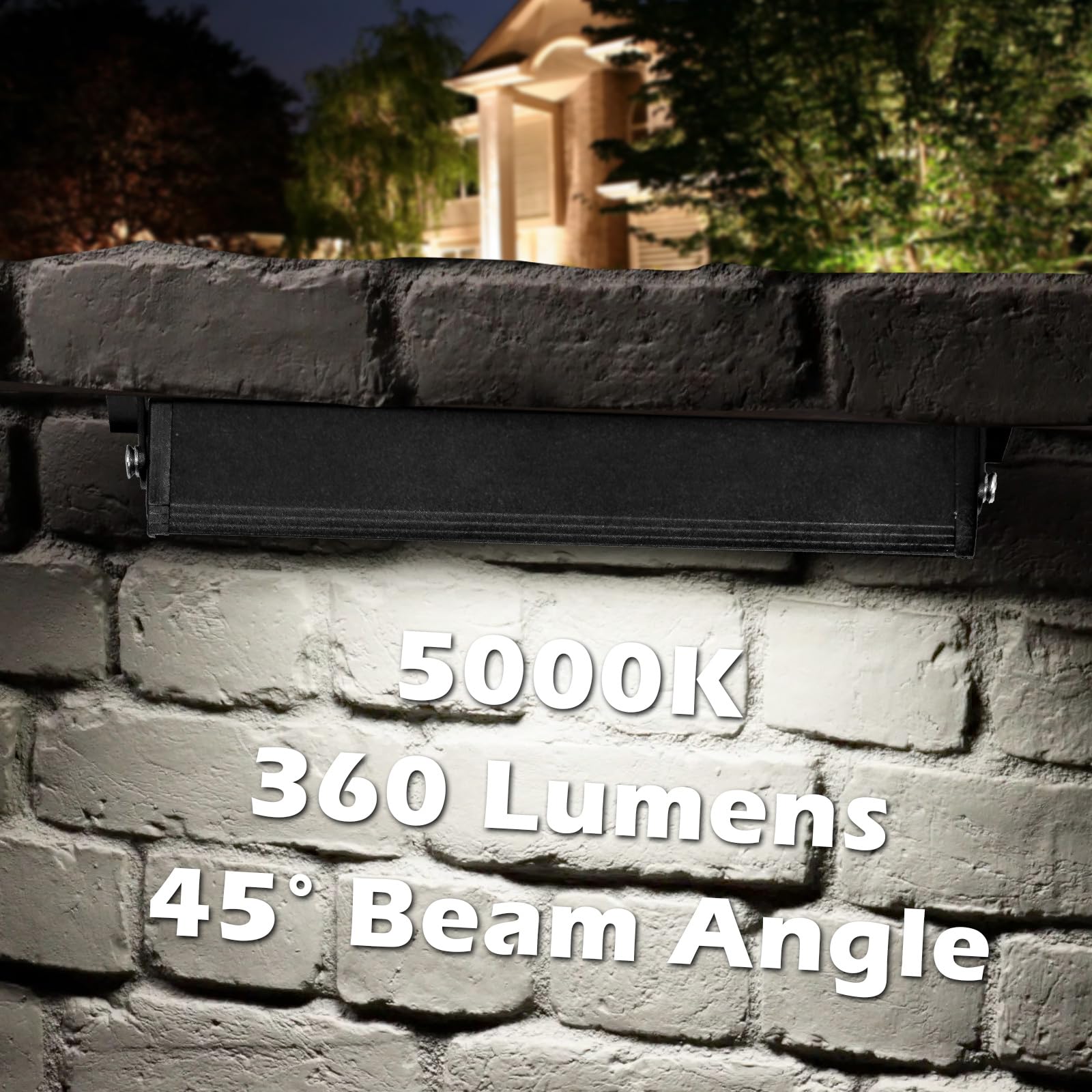 Lecotresy Modern Hardscape Lighting 7inch 3W 5000K Daylight White IP65 Waterproof 12V AC/DC 4 Pack