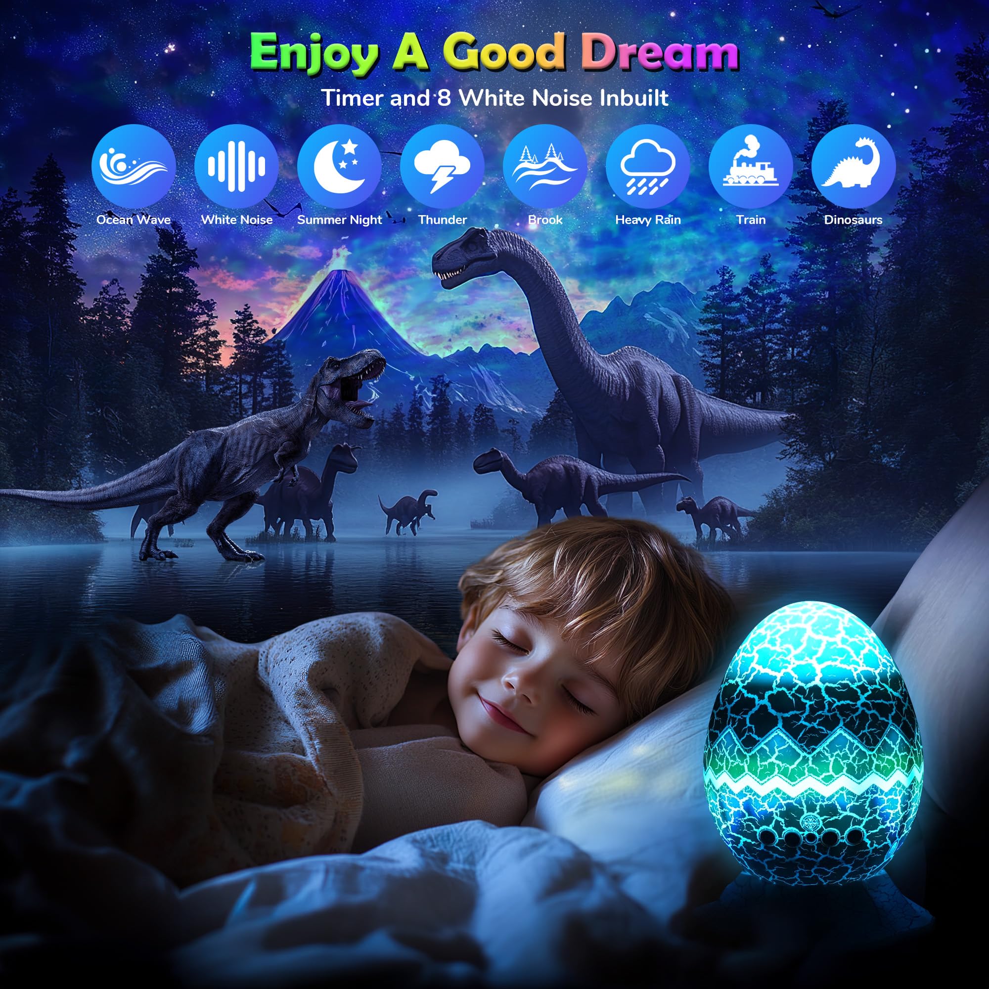 Star Projector Night Light, Galaxy Projector For Bedroom, 15 Color Mode Built-In 8 White Noise, And Bluetooth 5.1 Speaker, Remot