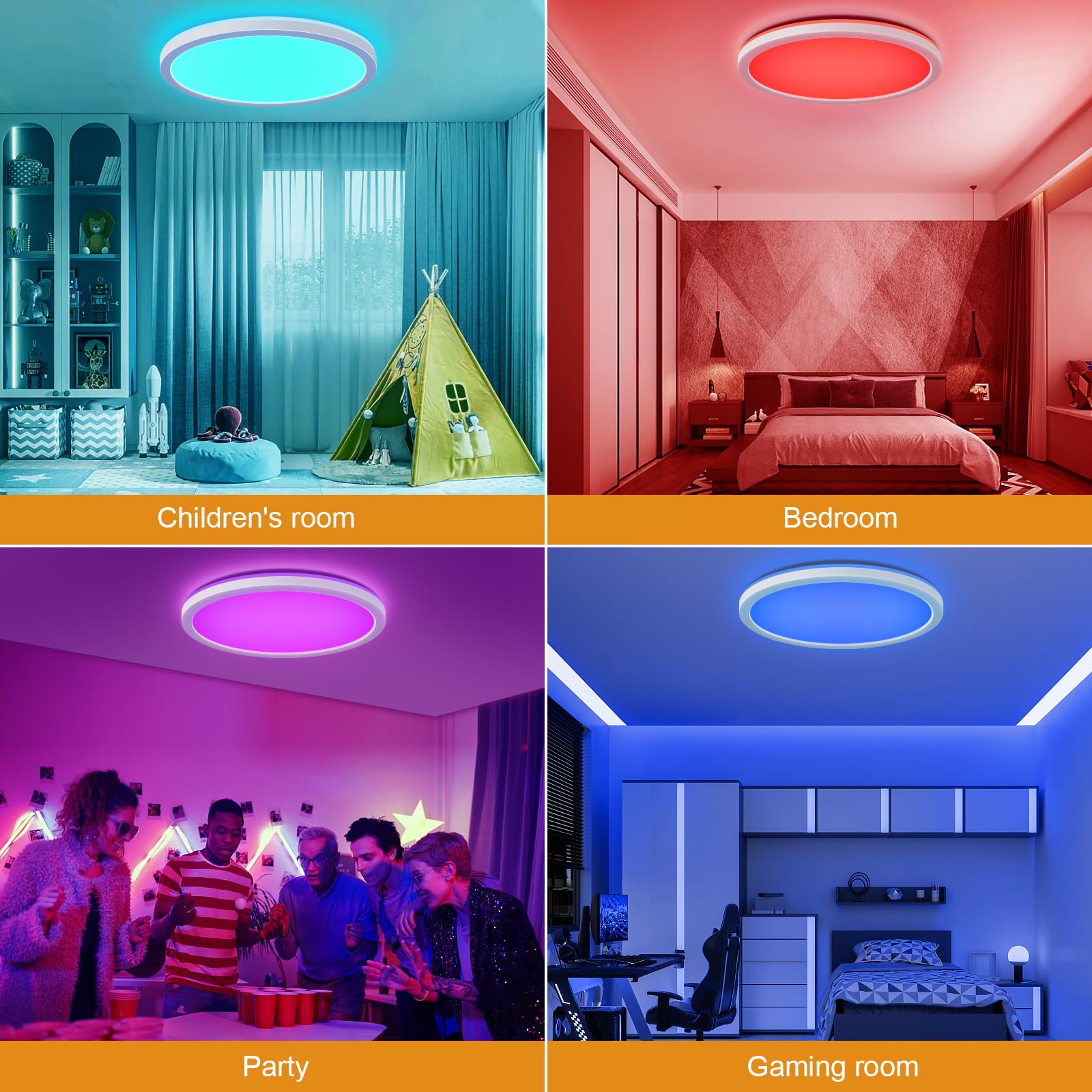 Lezoe Rgb Led Ceiling Light Dimmable With Remote Control  18W 1800Lm Color Changing Light Flush Mount Fixture  8.6 Inch 3000K-6500K Ceiling Lamp For Bedroom Kitchen Hallway Party Living Room