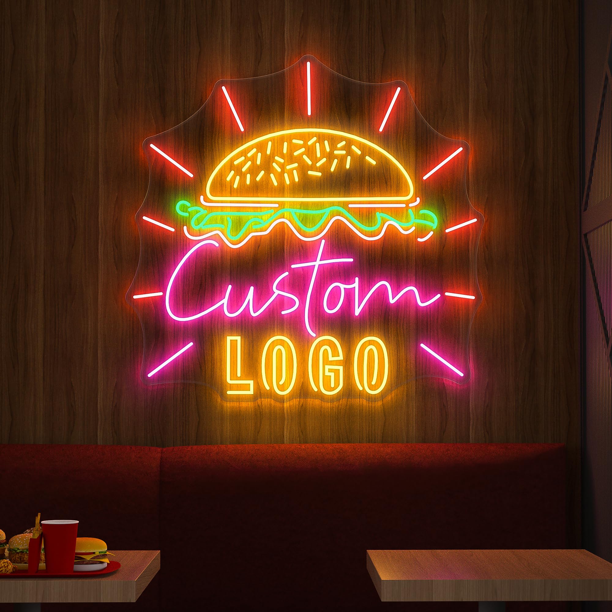 Wakklia Custom Neon Sign - Business Logo LED Light, 15inx80in, Silicone, Personalized Wall Decor for Hair Salon and Beauty Shop