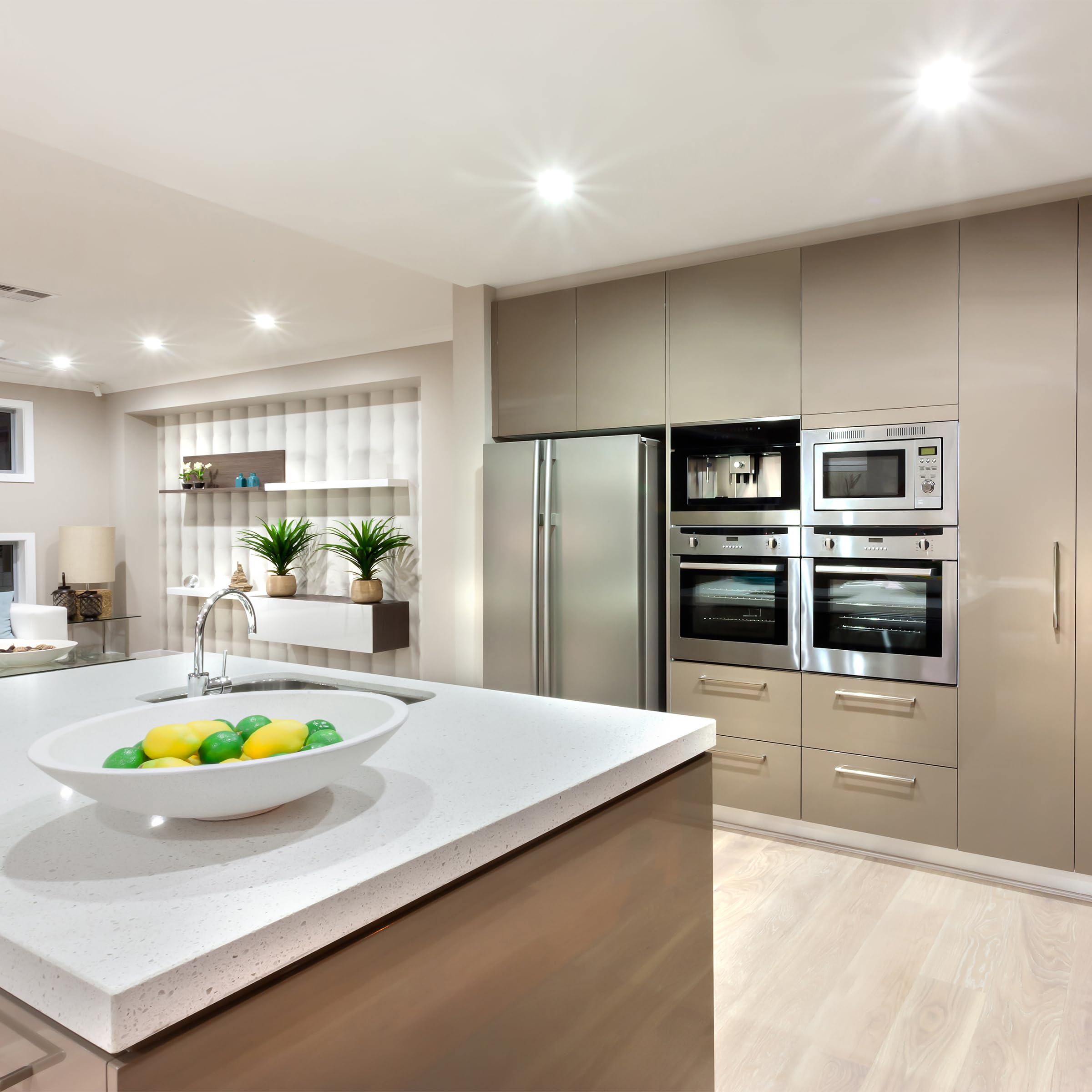 Feit Electric 4 Inch Led Recessed Downlight - Baffle Trim - Standard E26 Adapter - 2700K Soft White - Dimmable- 50W Equivalent - 45 Year Life - 650 Lumen, 6-Pack, Ledr4B/927Ca/Mp/6