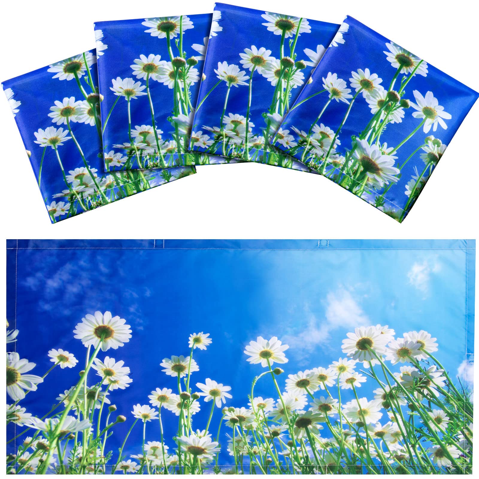 Hortsun Fluorescent Light Covers Magnetic Shade Filters 4 Pack 4x2 Feet Chamomiles