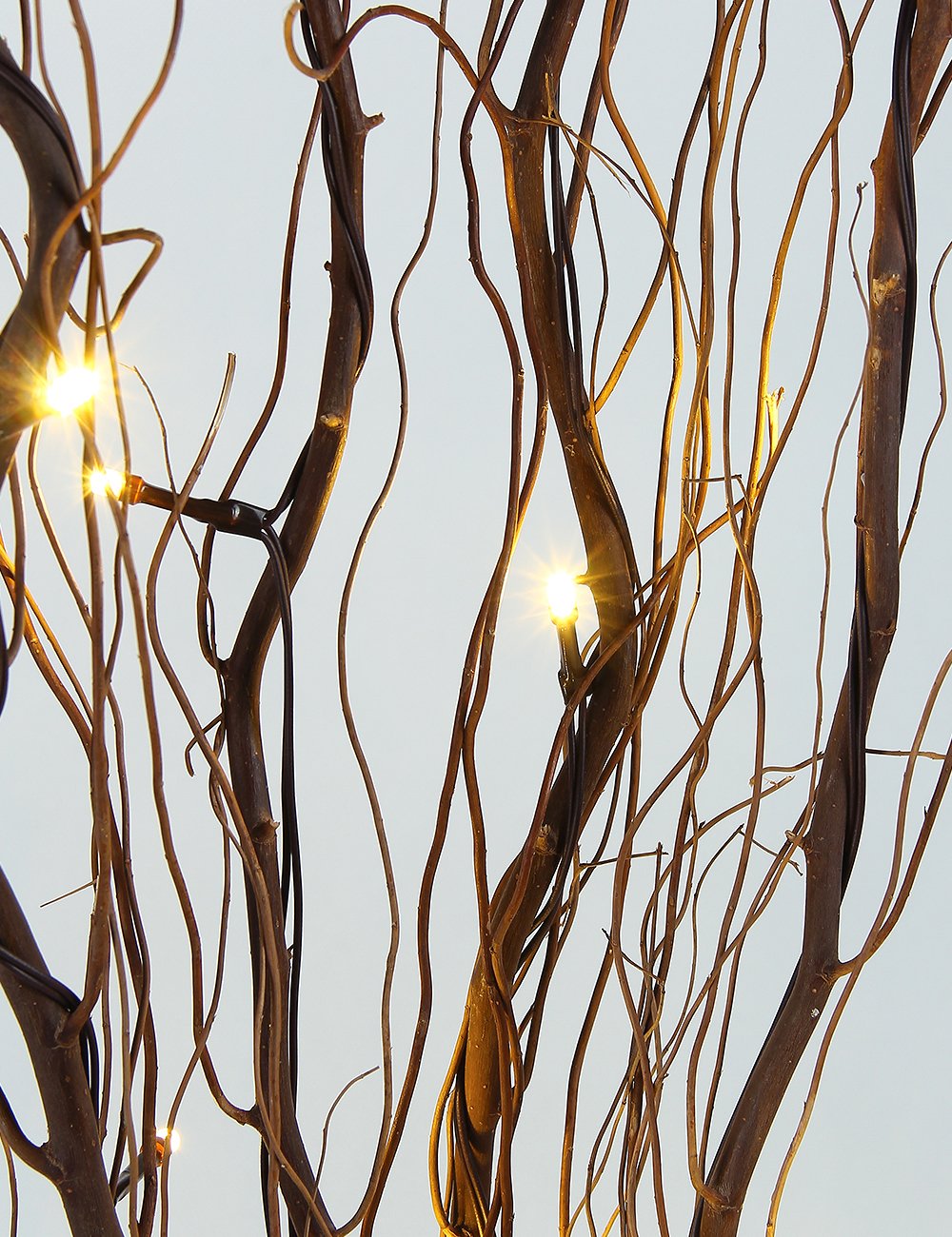 LIGHTSHARE 36Inch 16LED Natural Willow Twig Lighted Branch, USB Plug-in & Battery Powered, Brown Branch, Model YLT16