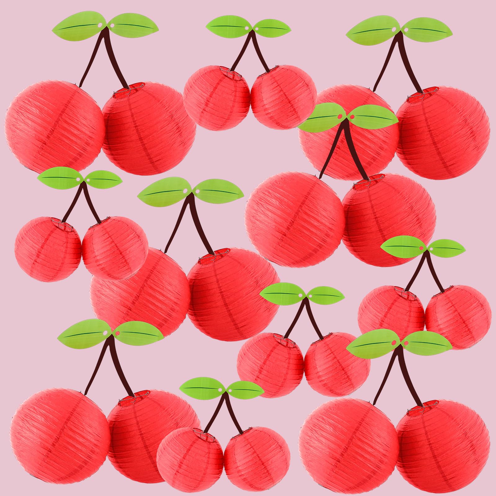 Hortsun 12 Pcs Paper Hanging Lanterns Birthday Decorations 12 Inch, 8 Inch Hanging Paper Lanterns for Party Decoration Supplies 