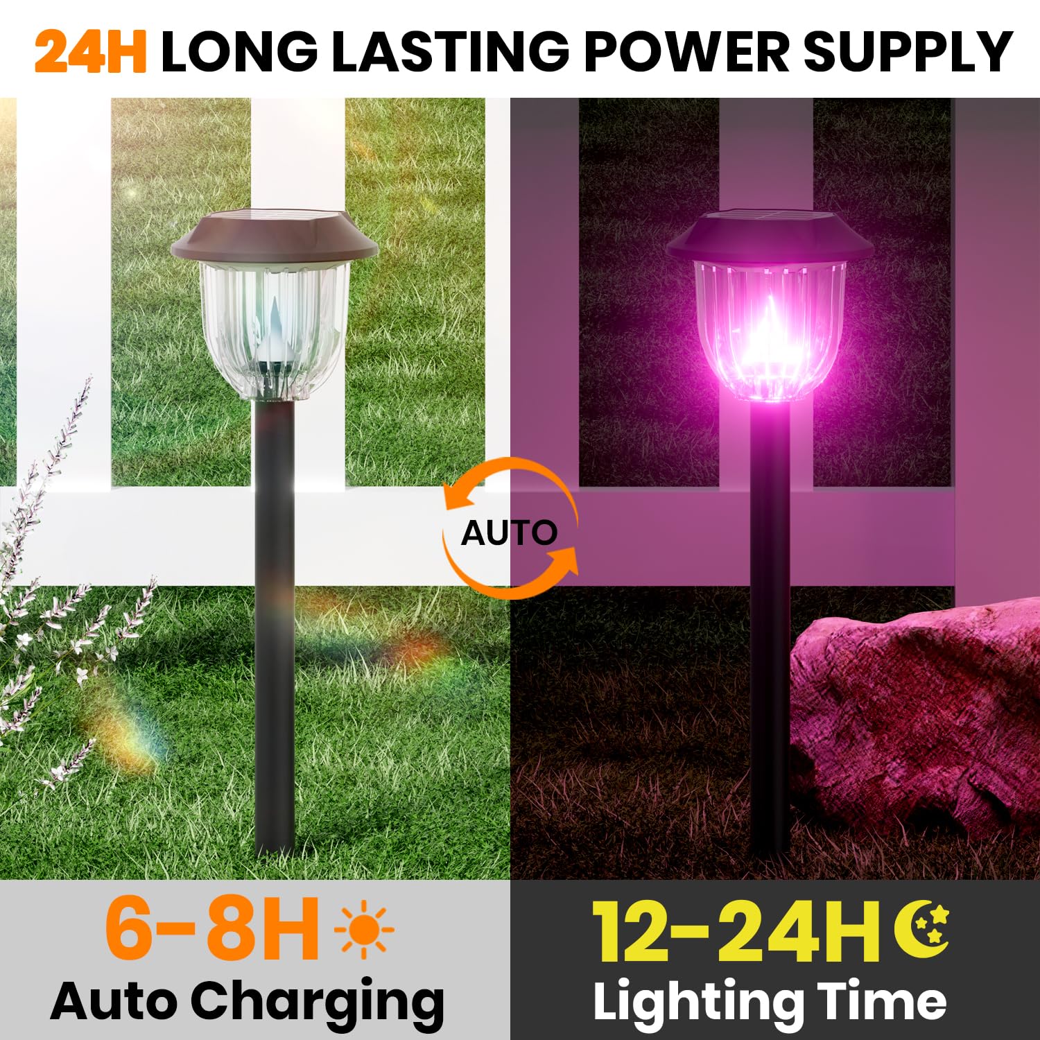 Aosea Christmas Solar Pathway Lights Outdoor Waterproof  Solar Powered Garden Lights  Christmas Decor Garden Lighting For Yard  Patio  Landscape  Pathway (Rgb Flash Mode Only  10 Pack)