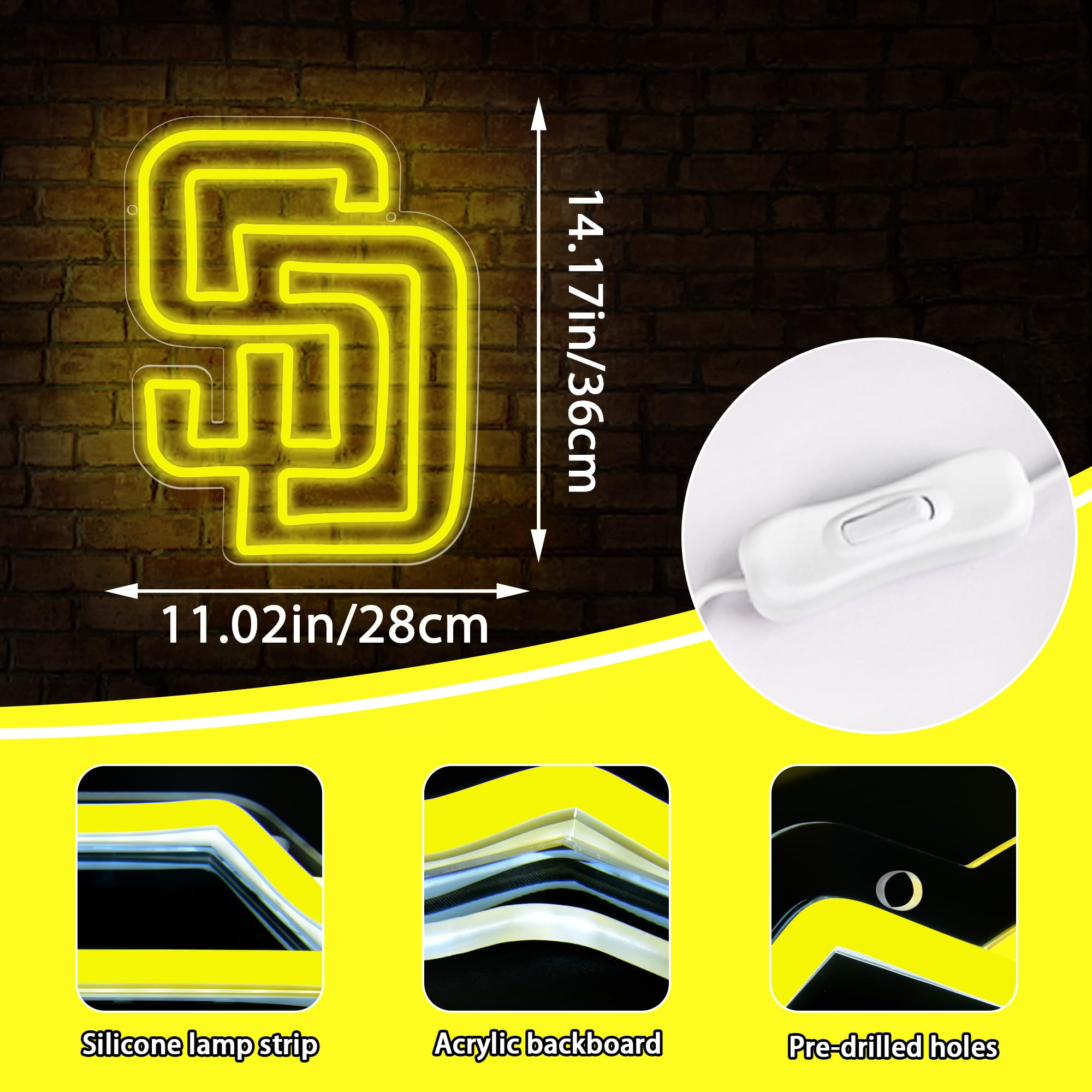 Baseball Neon Sign For Wall Decor Baseball Team Neon Light For Man Cave Led Sign For Bedroom Pary Garage Dorm Club Bar Birthday Gifts For Fans 5V Usb Powered Size 14.1 * 11In(Zyld266)