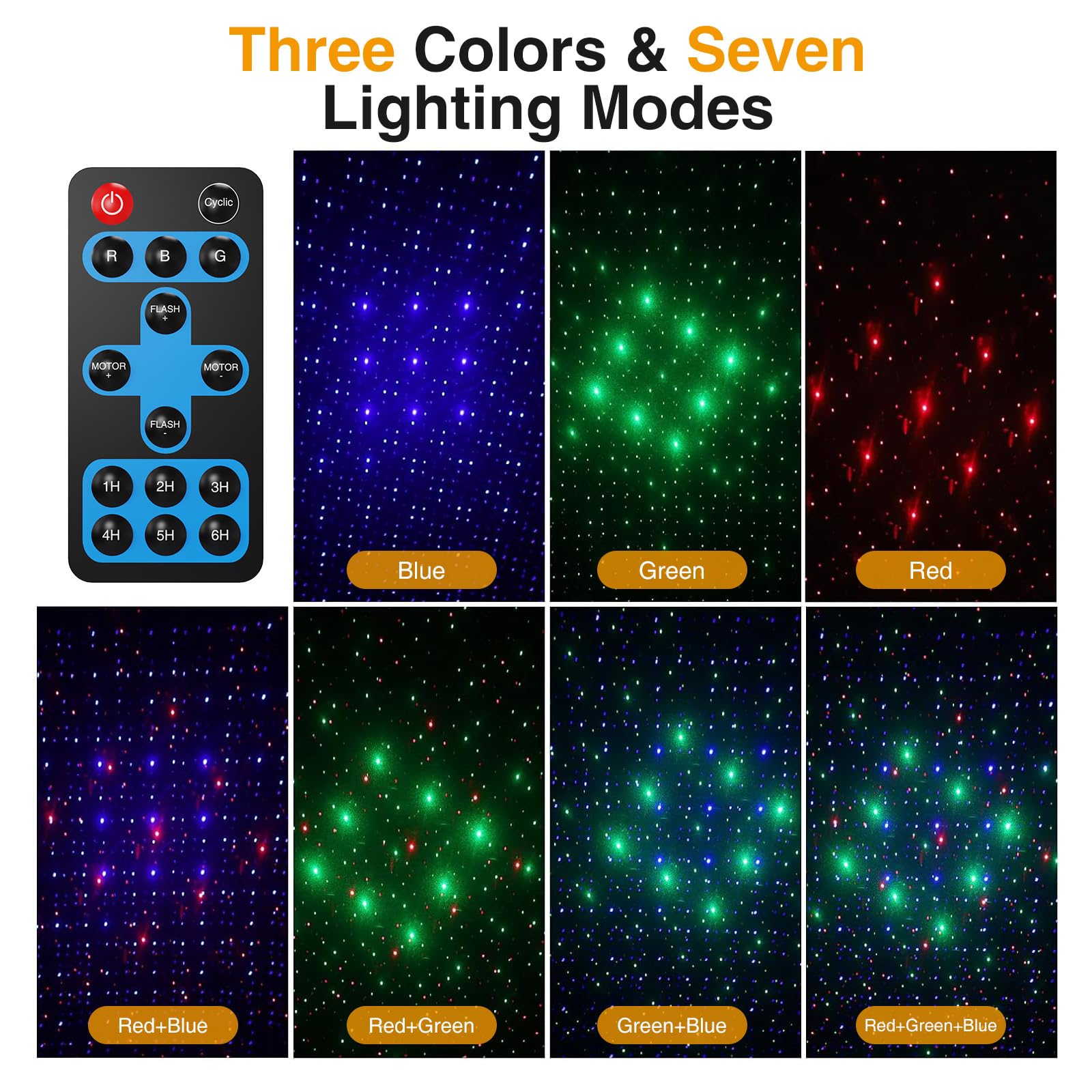 Christmas Projector Lights Outdoor, 3 Colors Rgb Christmas Light Outdoor With Remote Control, Ip65 Waterproof Cold Resistant Chr