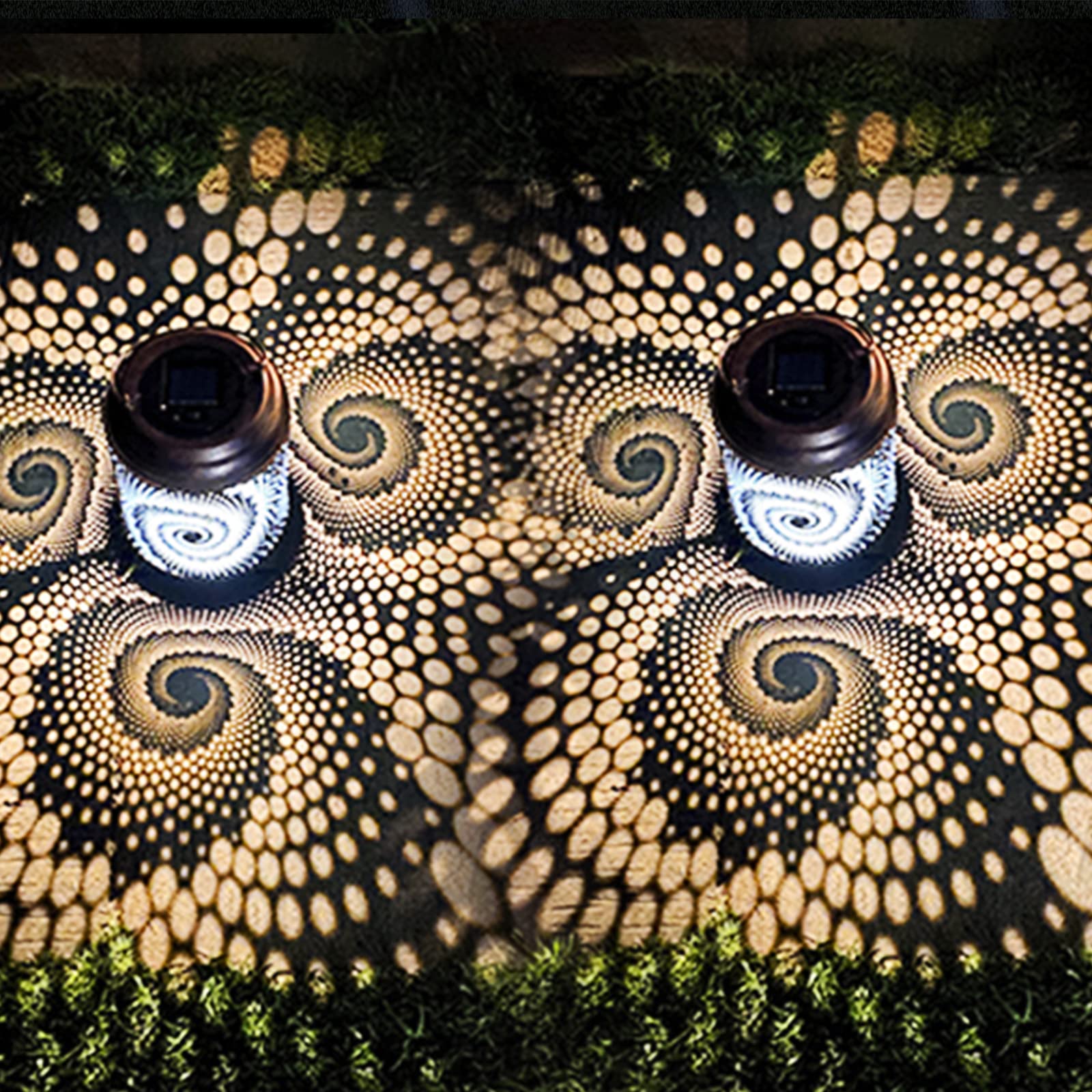 2 Pack Solar Lanterns Outdoor Hanging Lantern Metal Waterproof LED Lantern with Solar Powered Garden Patio Decorations Decor Lantern with Handle Christmas Gift Idea