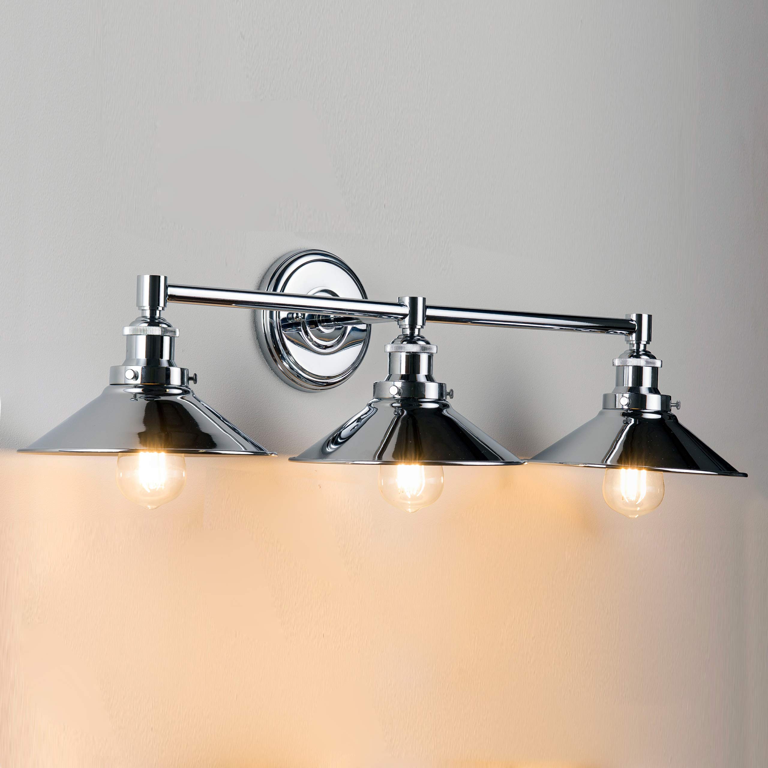 Linea Di Liara Andante 3 Light Bathroom Vanity Light Industrial Polished Chrome Bathroom Light Fixtures Above Mirror Bathroom Li
