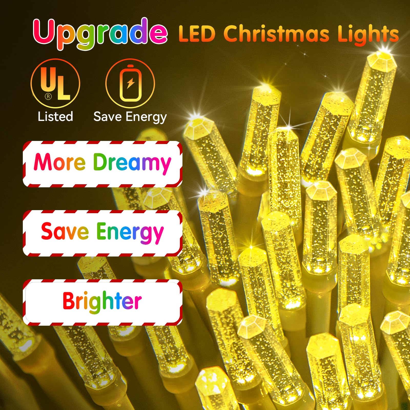 360Led 49Ft Christmas Lights Outdoor Decorations With 72 Drops, Upgrade 8 Modes String Lights, Plug In Waterproof With Timer And