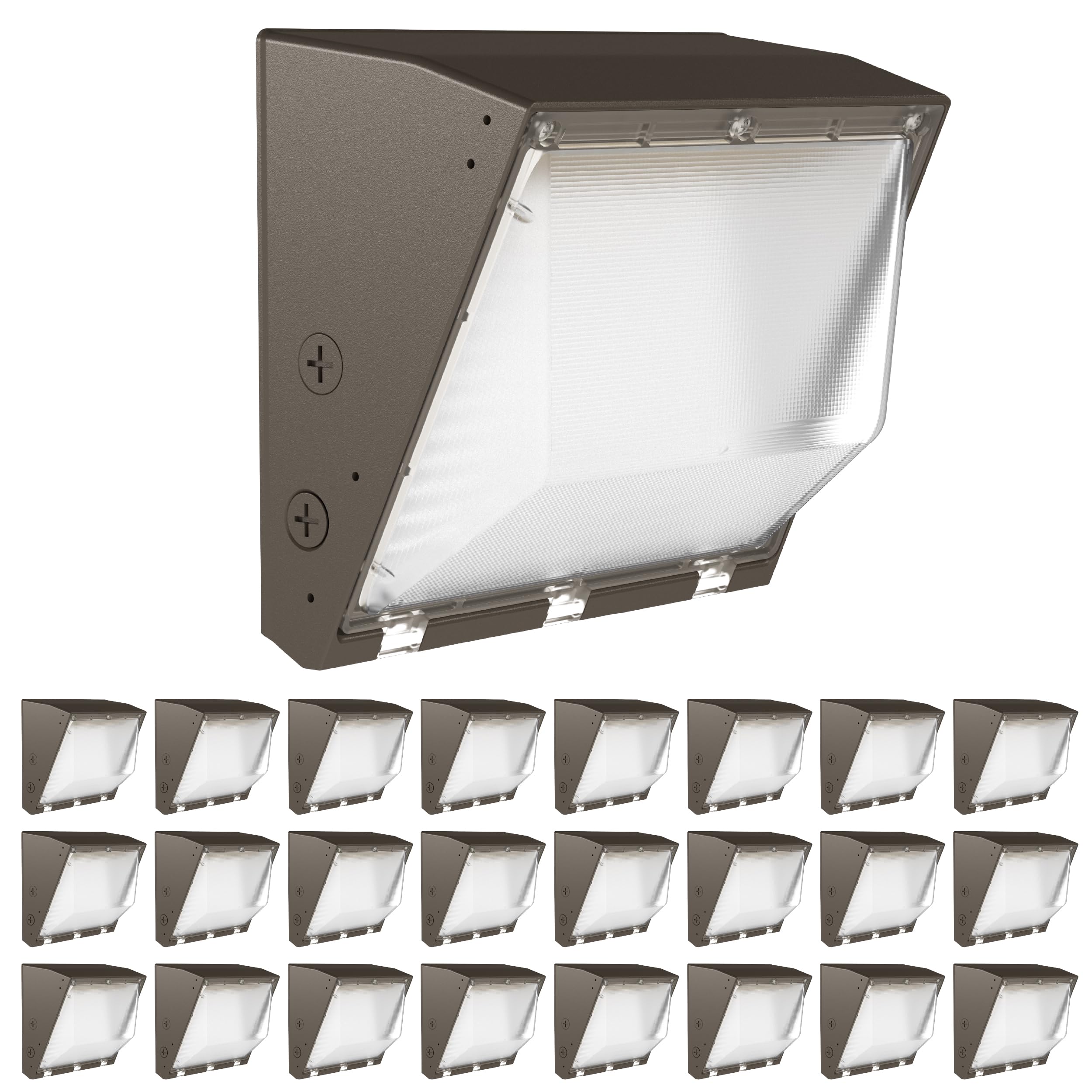 Sunco 24 Pack 80W LED Wall Pack Outdoor Industrial Dimmable Waterproof Commercial Grade Security Warehouse Super Bright Parking 