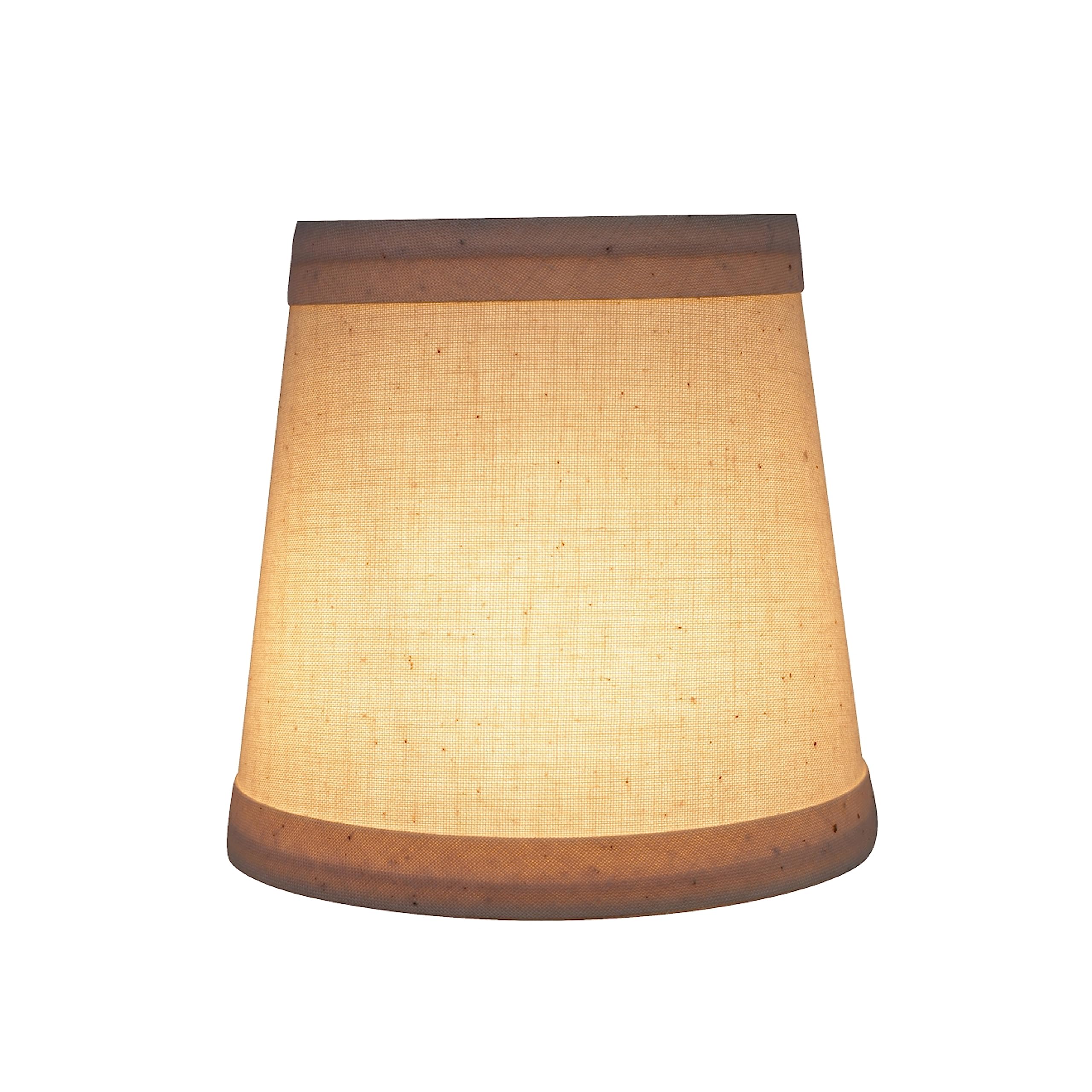 Aspen Creative 32714-2B, Empire Clip-On Chandelier Lamp Shade, Off White, 3&quot; Top X 4&quot; Bottom X 4&quot; Slant Height, Set Of 2