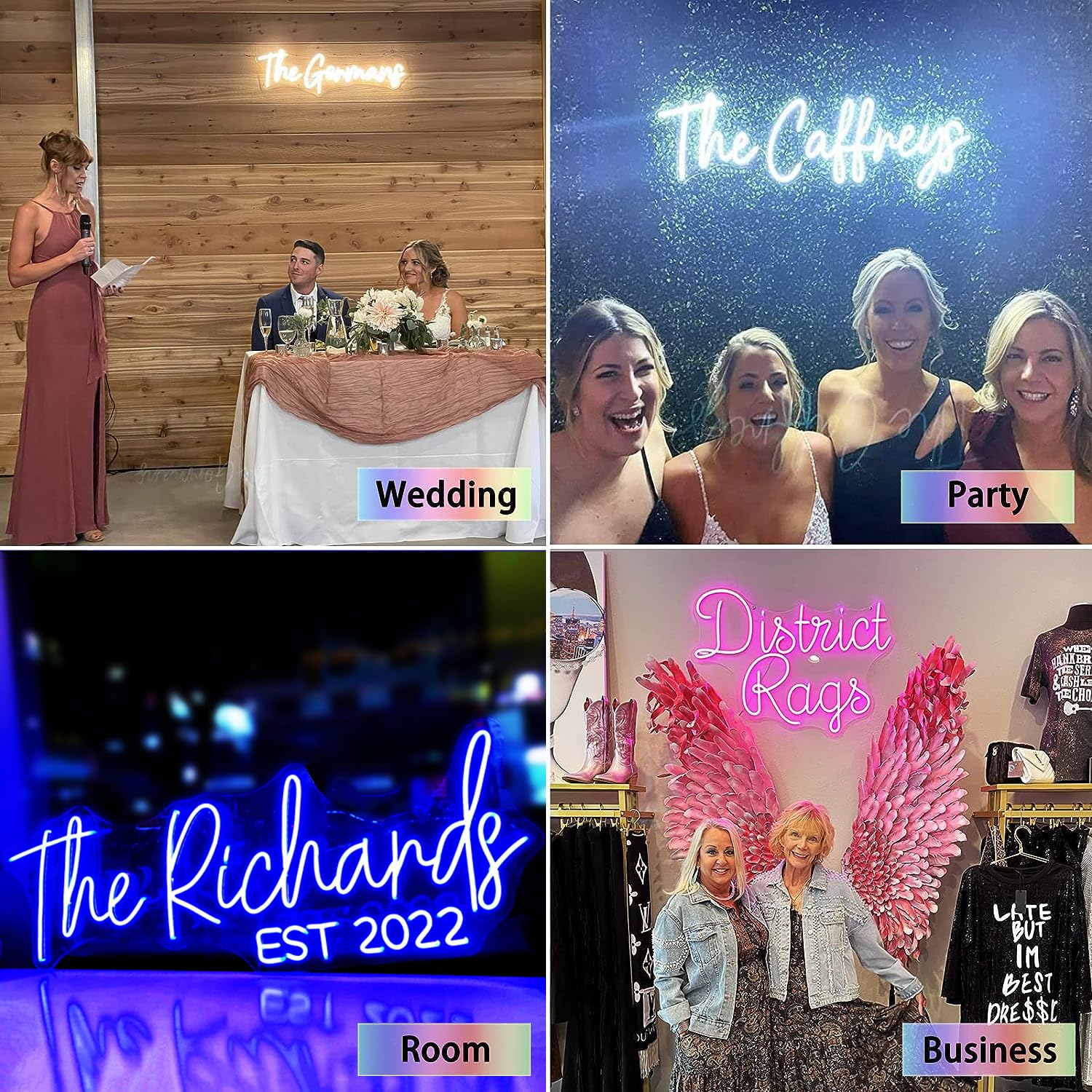 TAADEEBO Custom Neon Sign, Personalised LED Wall Decor, Model TDB-CUS, Custom Size 20in-55in, Silicone Material, Custom Color