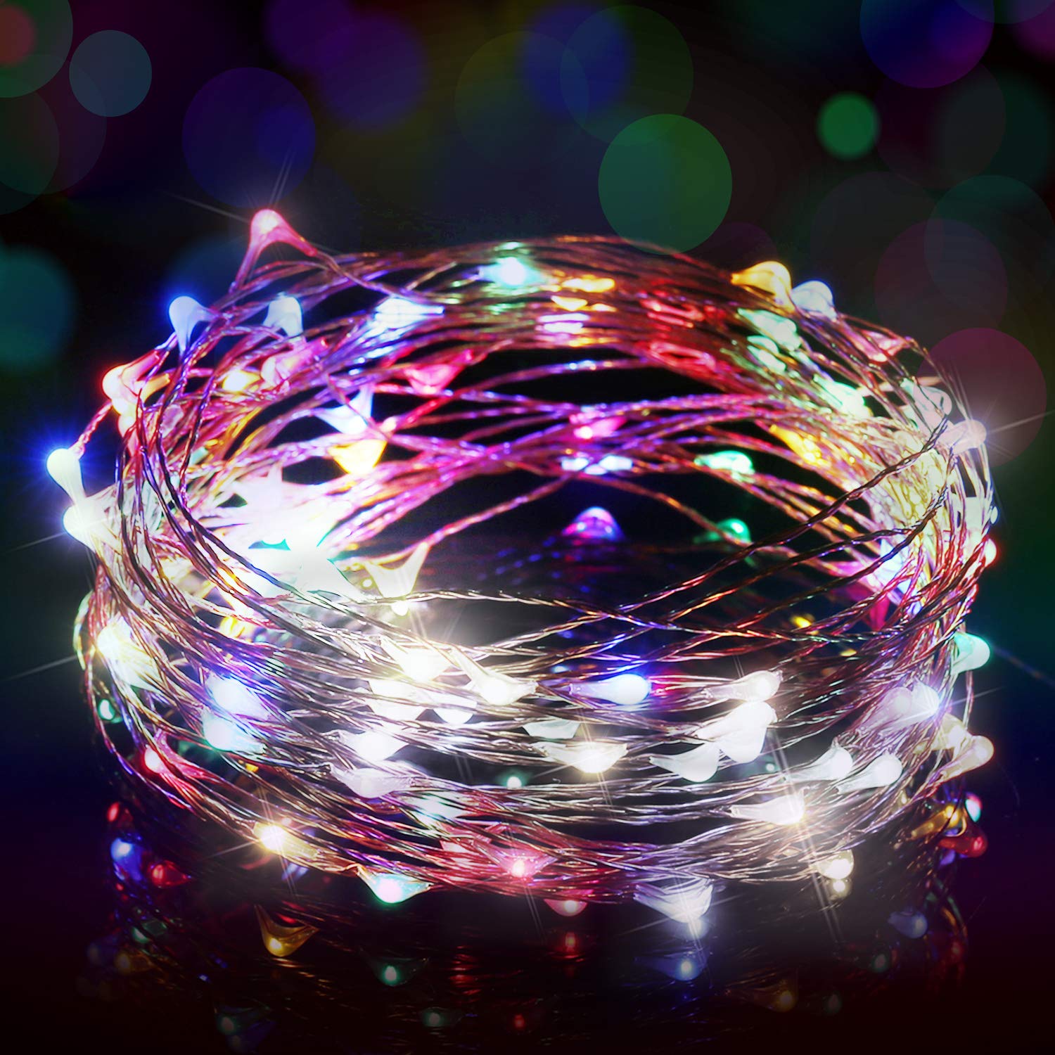 Ariceleo USB Powered String Light, 1 Pack USB Plug in Copper Wire Fairy Lights for Indoor, Bedroom Festival Christmas Wedding Pa