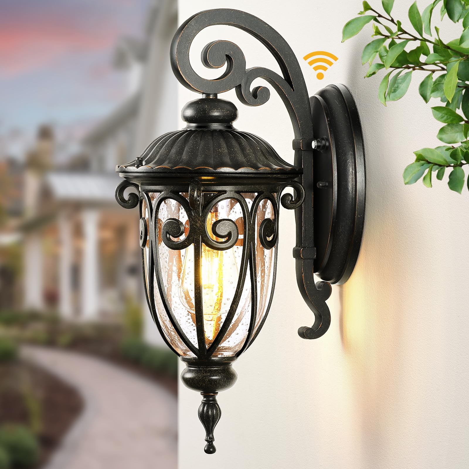 VIANIS Outdoor Porch Light - Waterproof Aluminum Wall Light, Oil-Rubbed Bronze, Vintage Style, Model V81231B2, 1PK