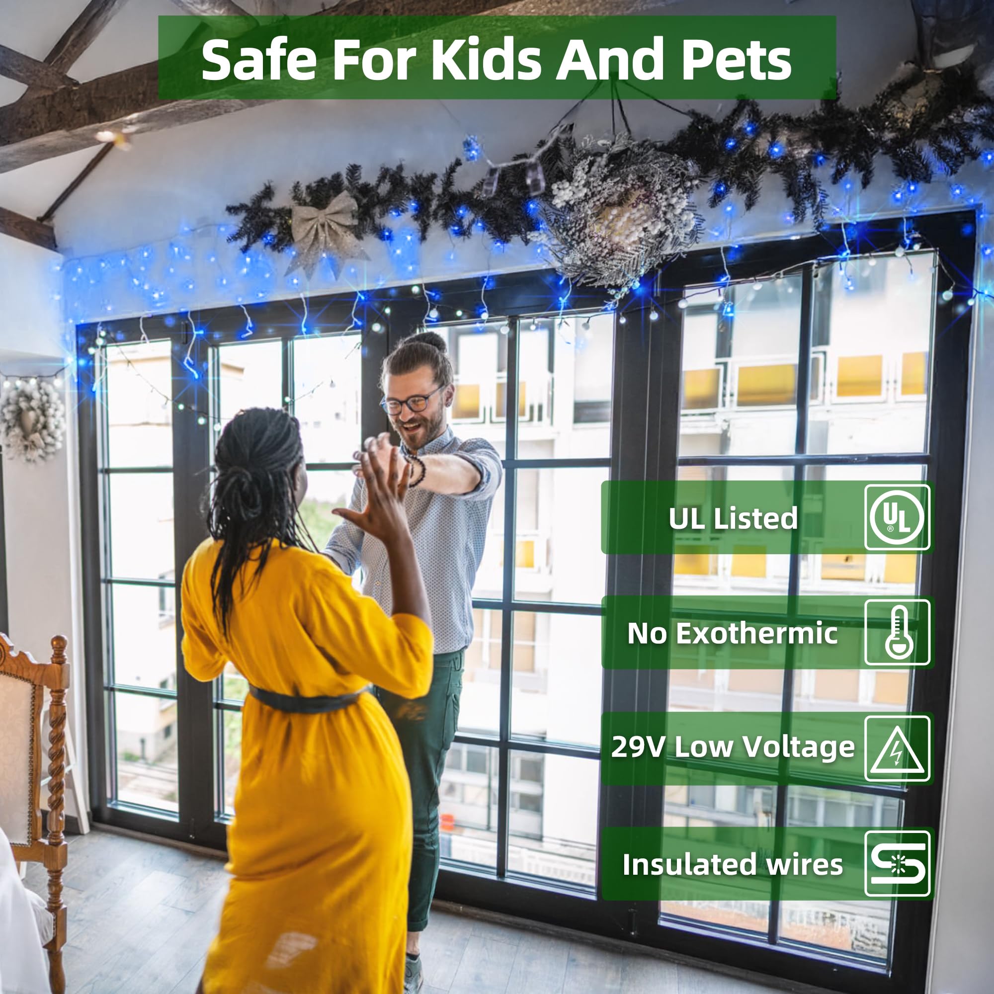 Xikengshq 792 Led Christmas Lights With 176 Drops,82Ft 8 Modes Fairy Hanging String Lights With Time Waterproof, Plug-In Christm