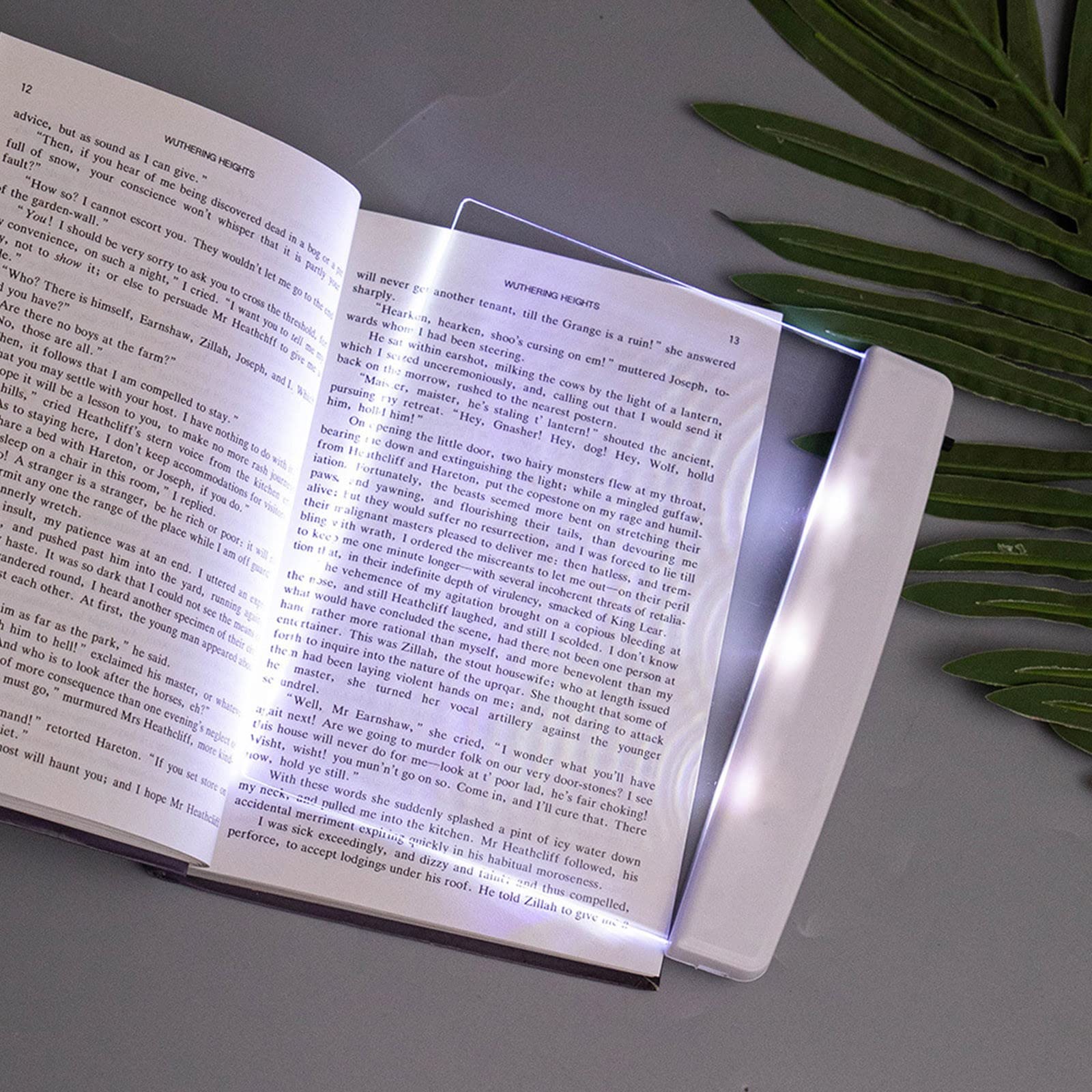 Juesi Flat Book Light For Reading In Bed At Night Clear Led Book Full Page Light Illuminator Panel Plate Lamp Board Wireless (Wh