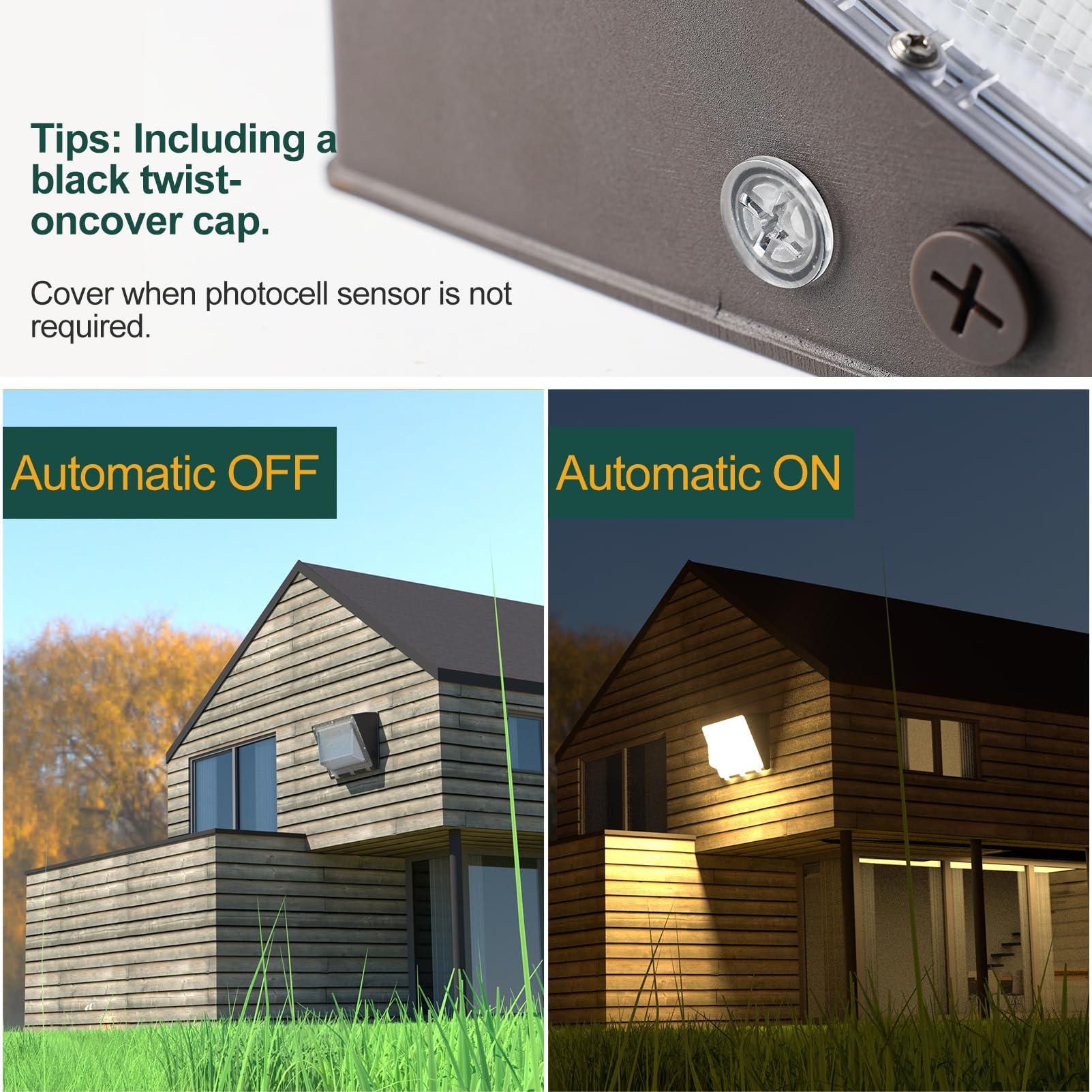 Acohook 6Pack 150W Led Wall Pack Lights, 100-277V Dusk To Dawn With Photocell, 22500Lm 5000K Daylight Ip65 Waterproof Wall Mount Outdoor Security Lighting Fixtures, Energy Saving-Brown