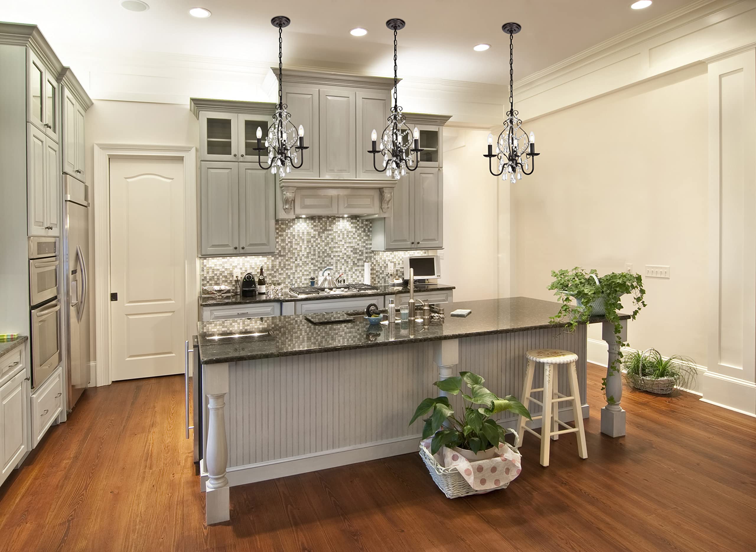 Living District 3-Light Pendant Light, Oil Rubbed Bronze Metal, Transitional Design