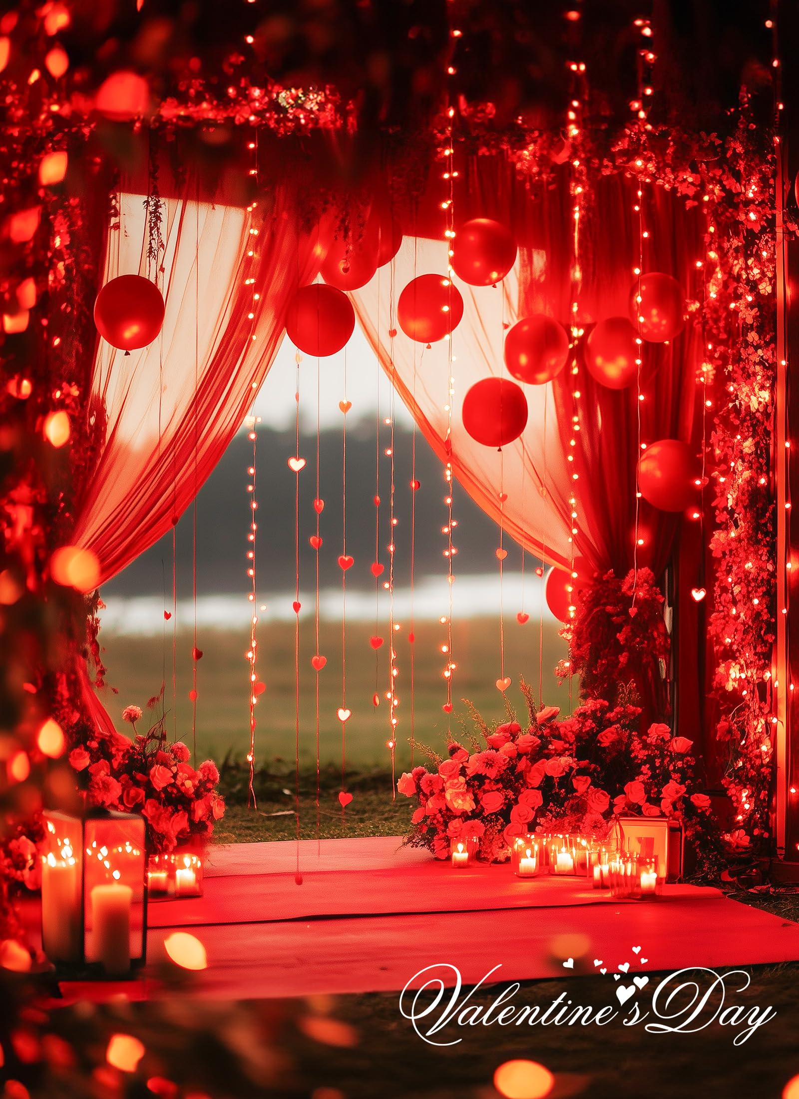 Brightown Red String Lights, 100 LED, 39ft, 8 Lighting Modes, Indoor/Outdoor, Plastic, Connectable, White Wire