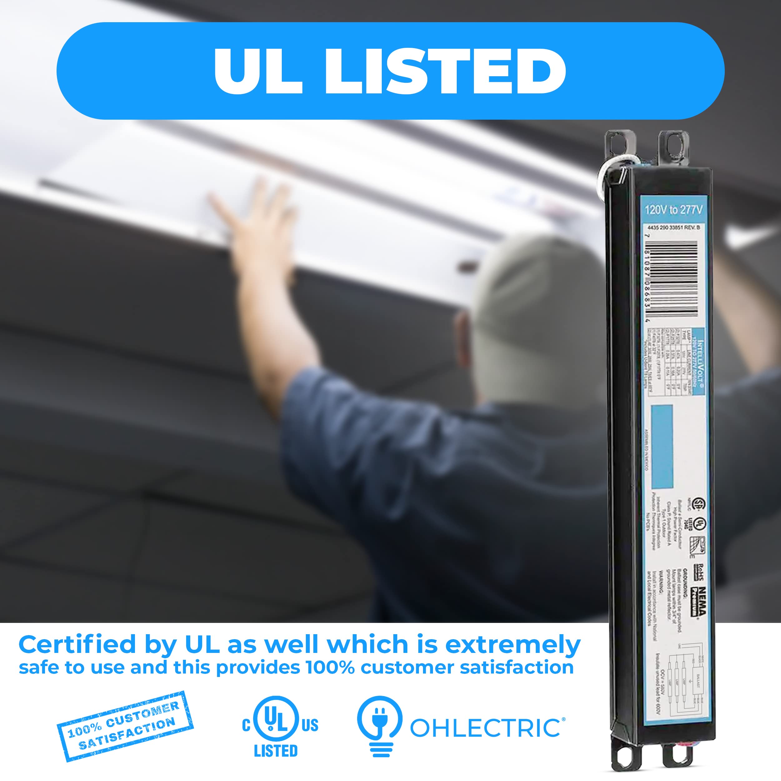 10 Pack - Replacement For Icn-3P32-Sc 1, 2 & 3 Lamp T8 Fluorescent Electronic Ballast - 120-277 Volt - Instant Start - Ul Approved