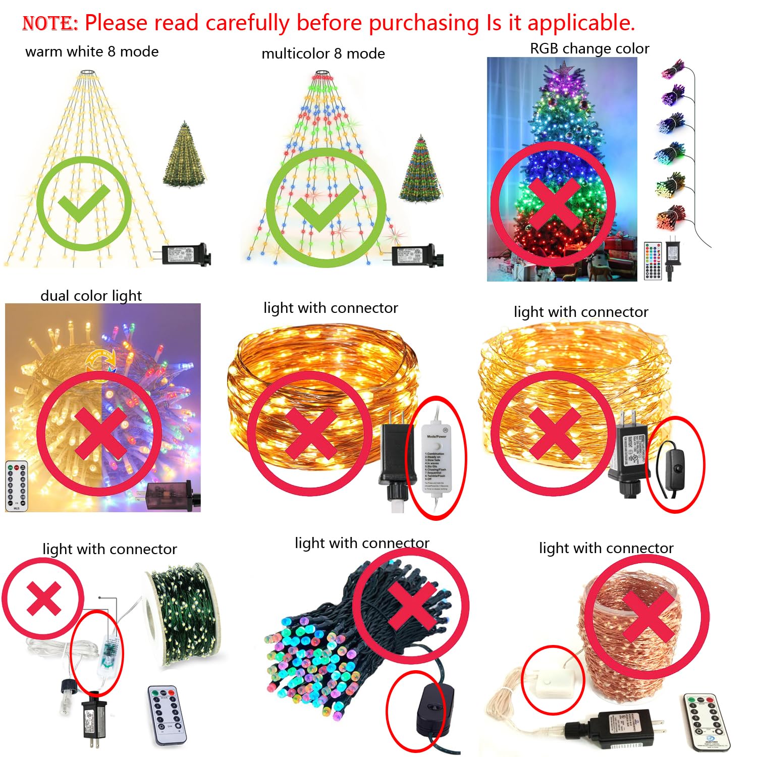 Dreamworth 8 Mode LED Transformer 30V Power Supply Adapter - Black, Model JT-EL/FC300V0200, Compatible with String Lights