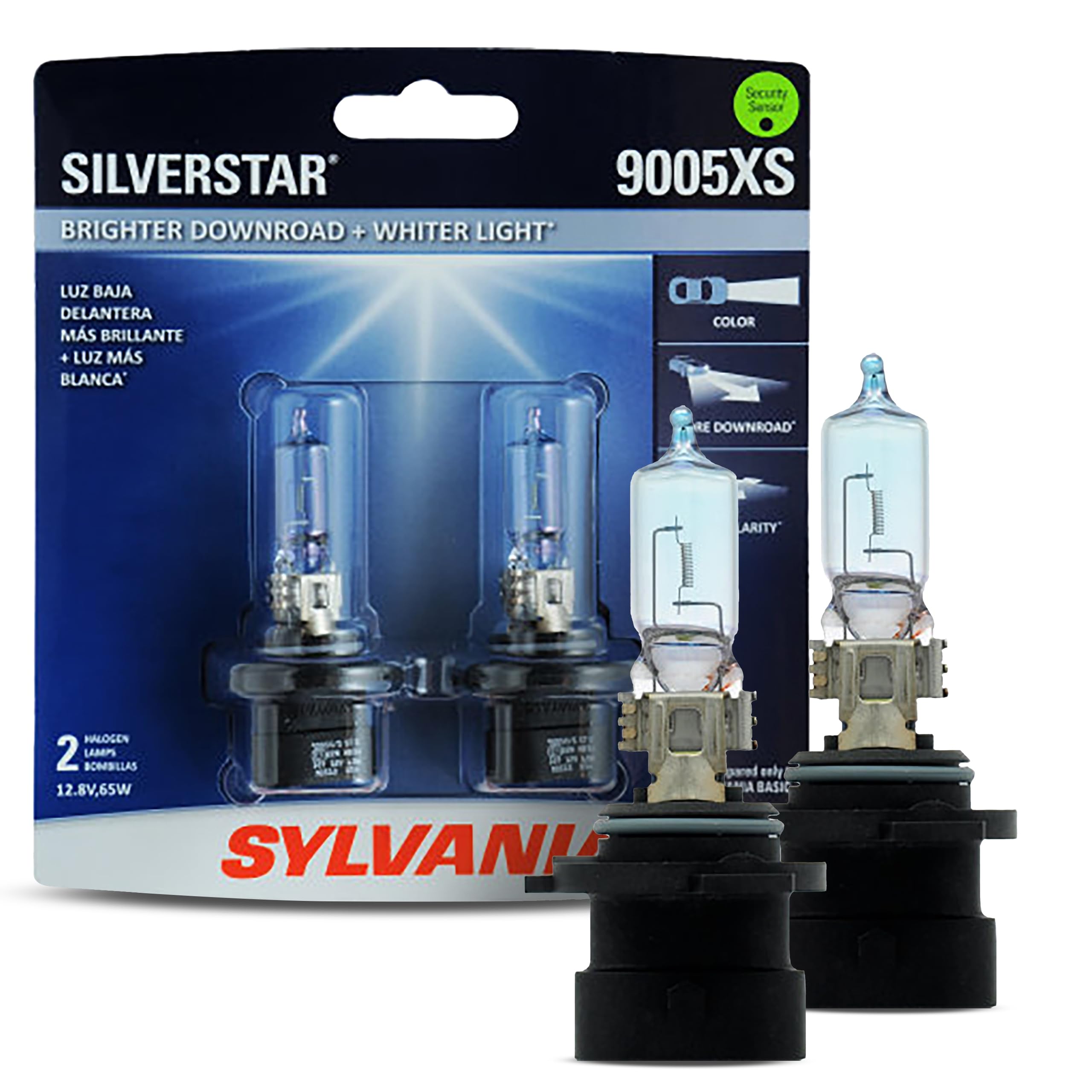 SYLVANIA - 9005XS SilverStar - High Performance Halogen Headlight Bulb, High Beam, Low Beam and Fog Replacement Bulb, Brighter D