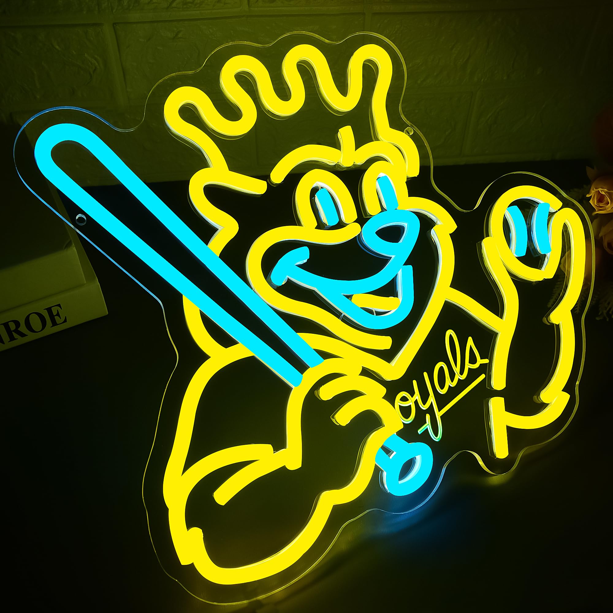 Baseball Neon Sign For Wall Decor Baseball Team Dimmable Led Neon Sign For Man Cave Bedroom Sport Club Garage Party Bedroom Dorm Birthday Gift For Fans Size 12.5 * 14 In(Zyld302)