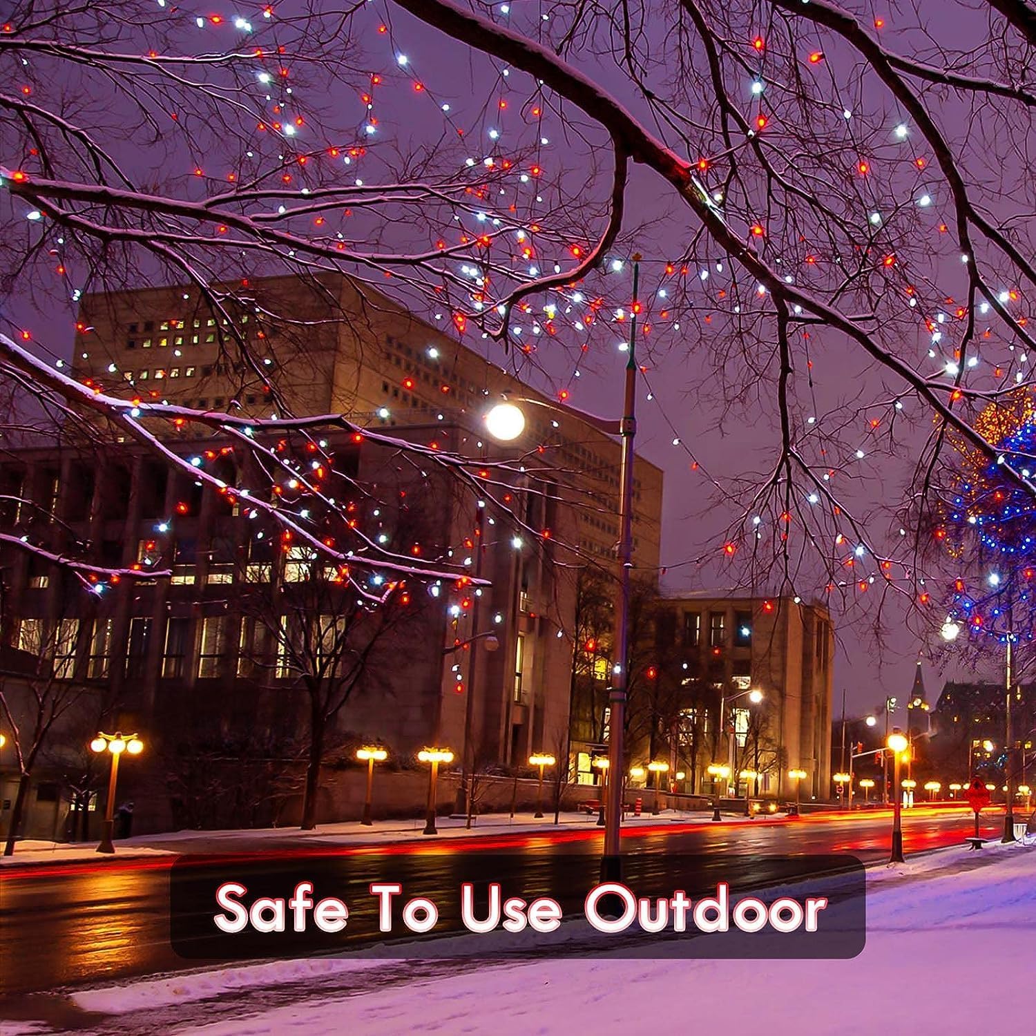 Ozs 4 Pack 320Led Solar Christmas String Lights Outdoor  Waterproof 8 Modes Solar Tree Light  Green Wire Christmas Lights Outdoor For Garden  Party  Wedding  Christmas Decorations (Red&Cool White)