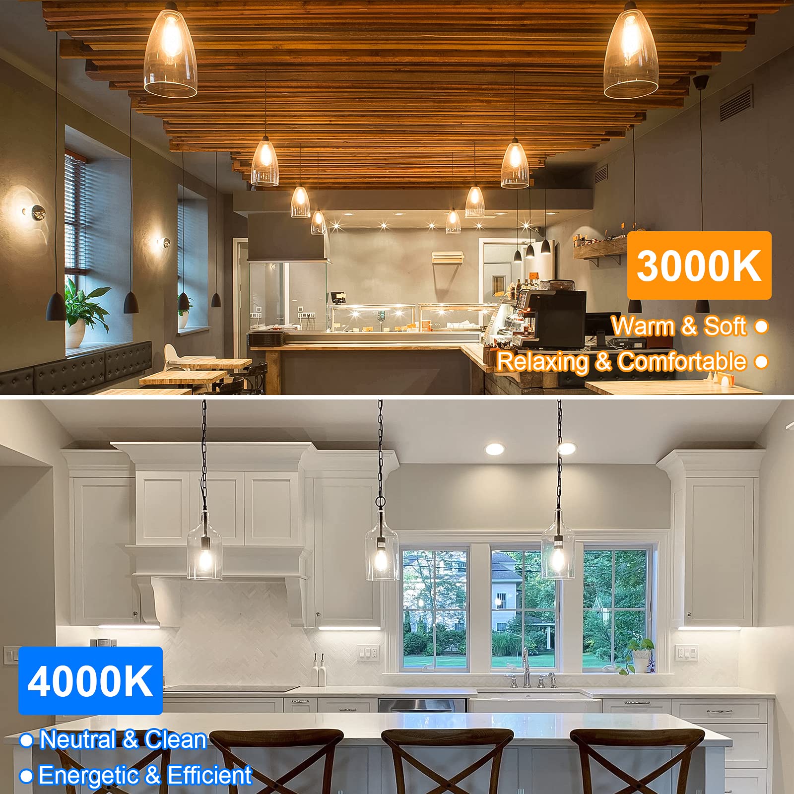 Sucolite Vintage LED Edison Bulbs 7W ST58 Warm White 3000K 12 Pack Clear Glass E26 Medium Base Dimmable 800LM