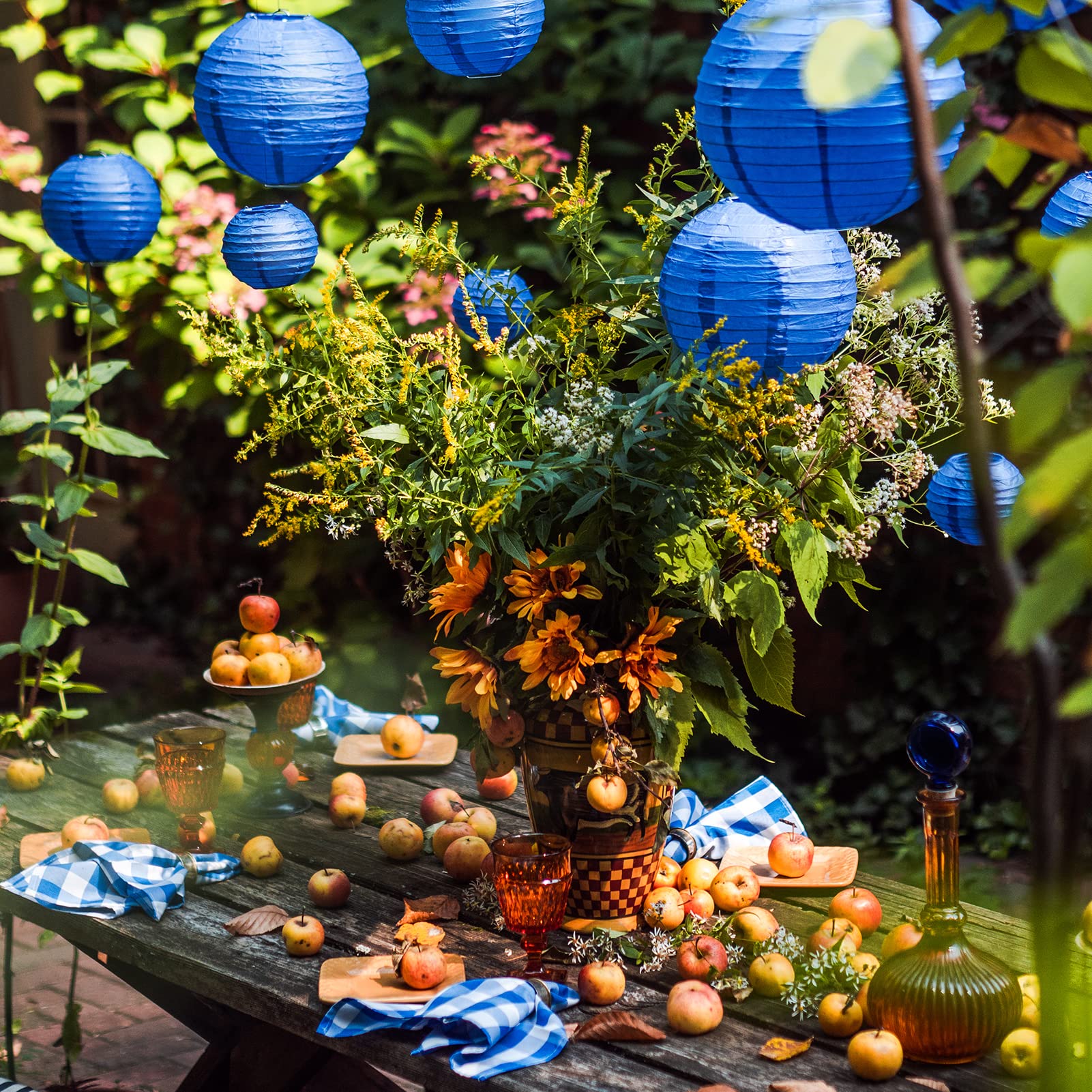 Dark Blue Paper Lanterns - 25 Piece Set - Blue Party Decorations For Birthdays, Weddings And Special Occasions By Avoseta