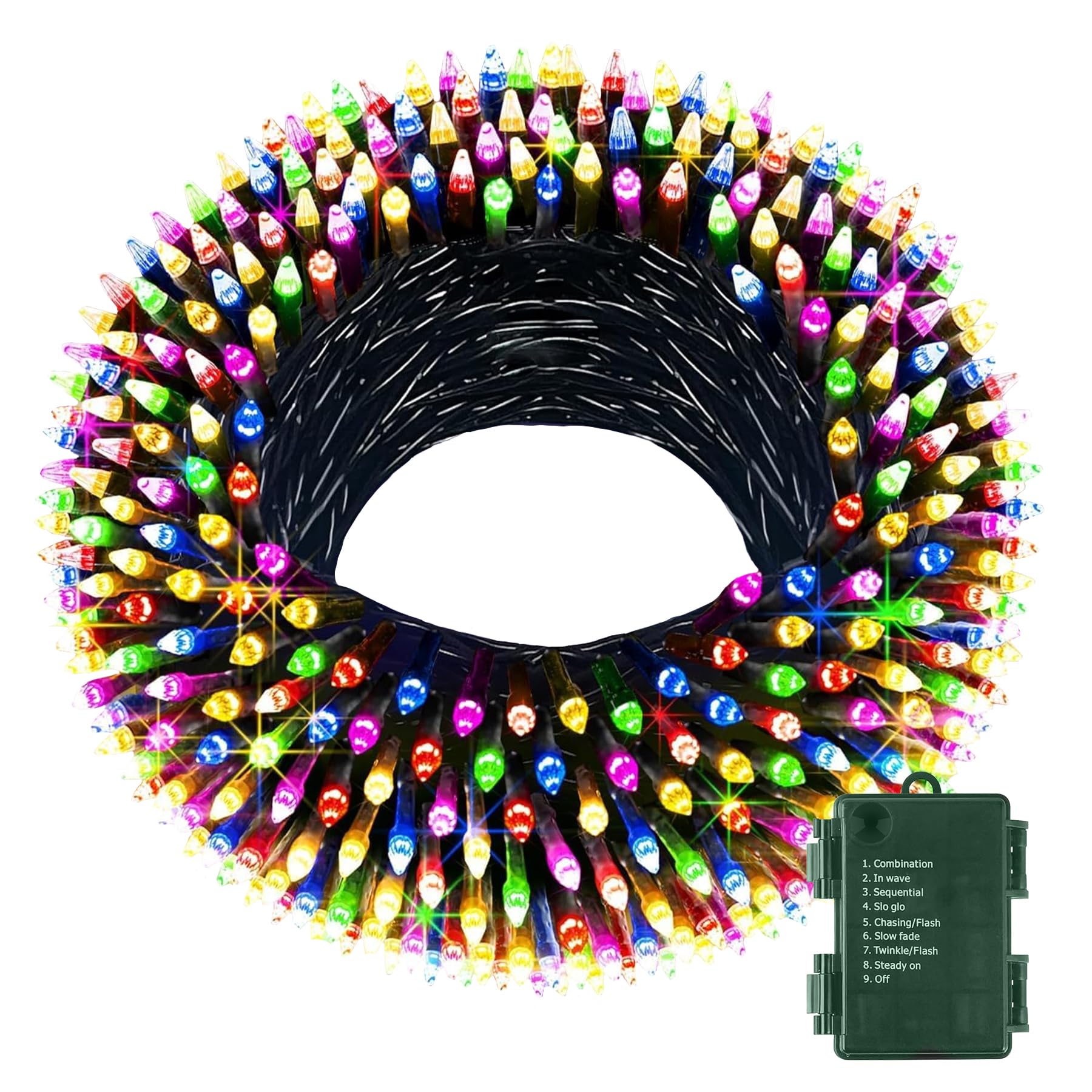 ITICdecor Christmas String Lights 33ft 100 LED, Waterproof Fairy Starry String Lights Battery Operated, 8 Modes Decorative Light