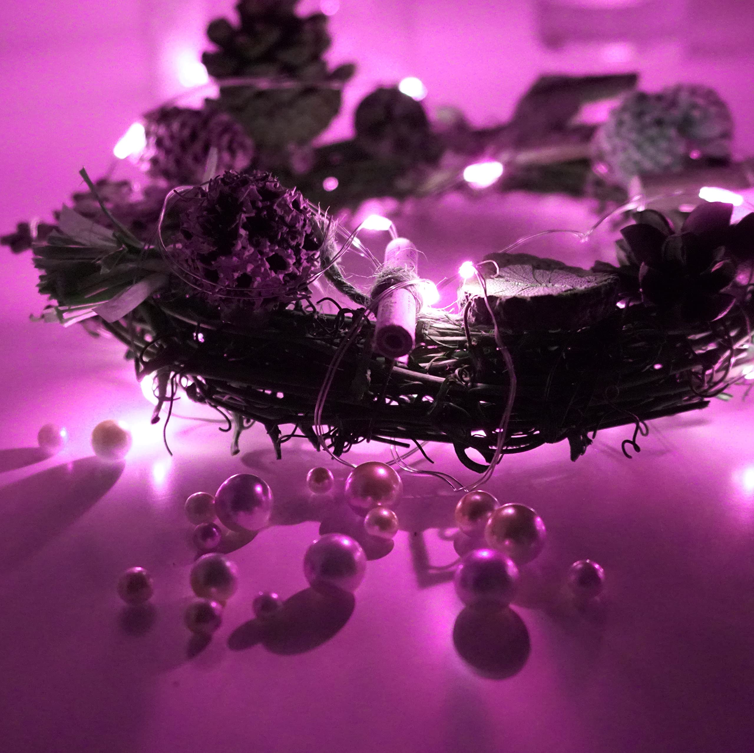 Felishine 20 Packs Pink Fairy String Lights, 6.6Ft Battery Operated Copper Wire For Party & Wedding