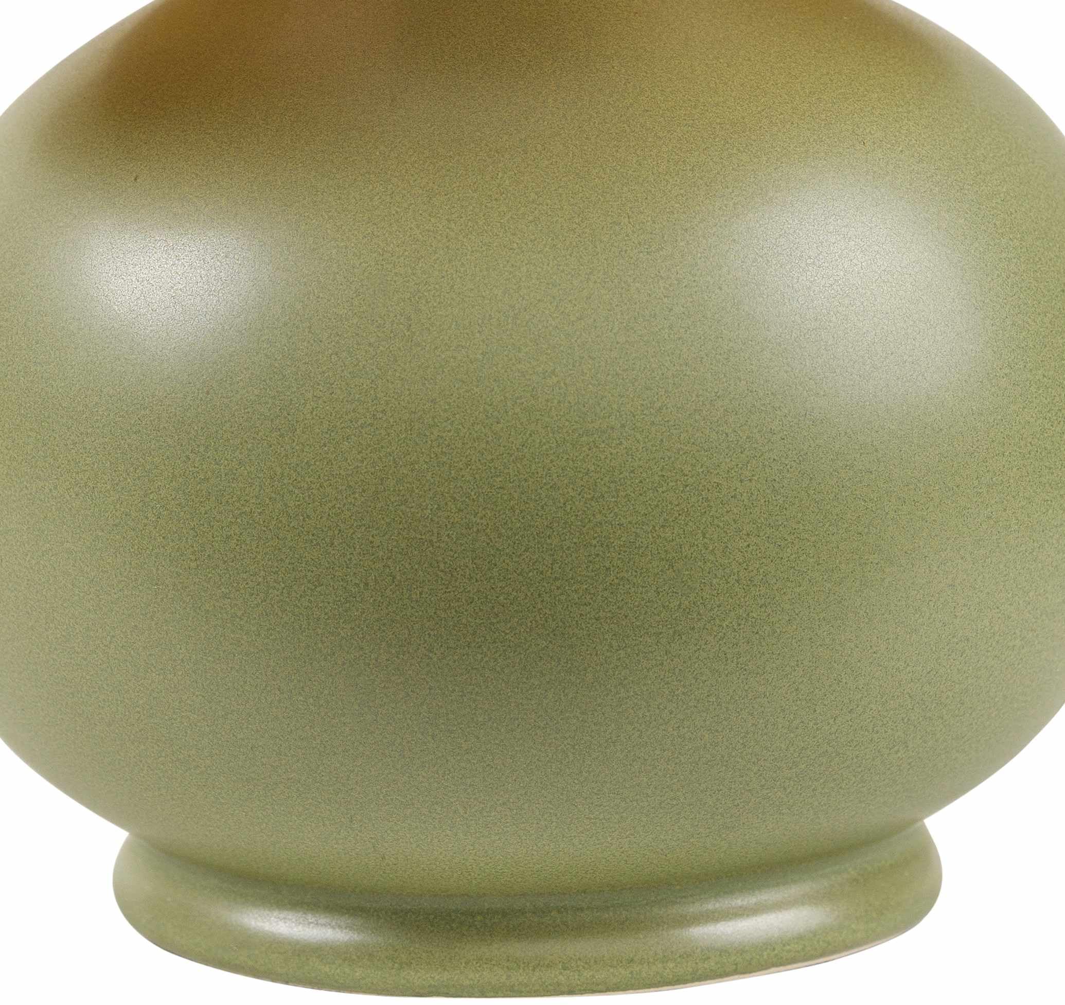 Hauteloom Theisseil Table Lamp, Ceramic, 13inH x 8inW x 8inD, Green/Beige, Model TXCHMA7