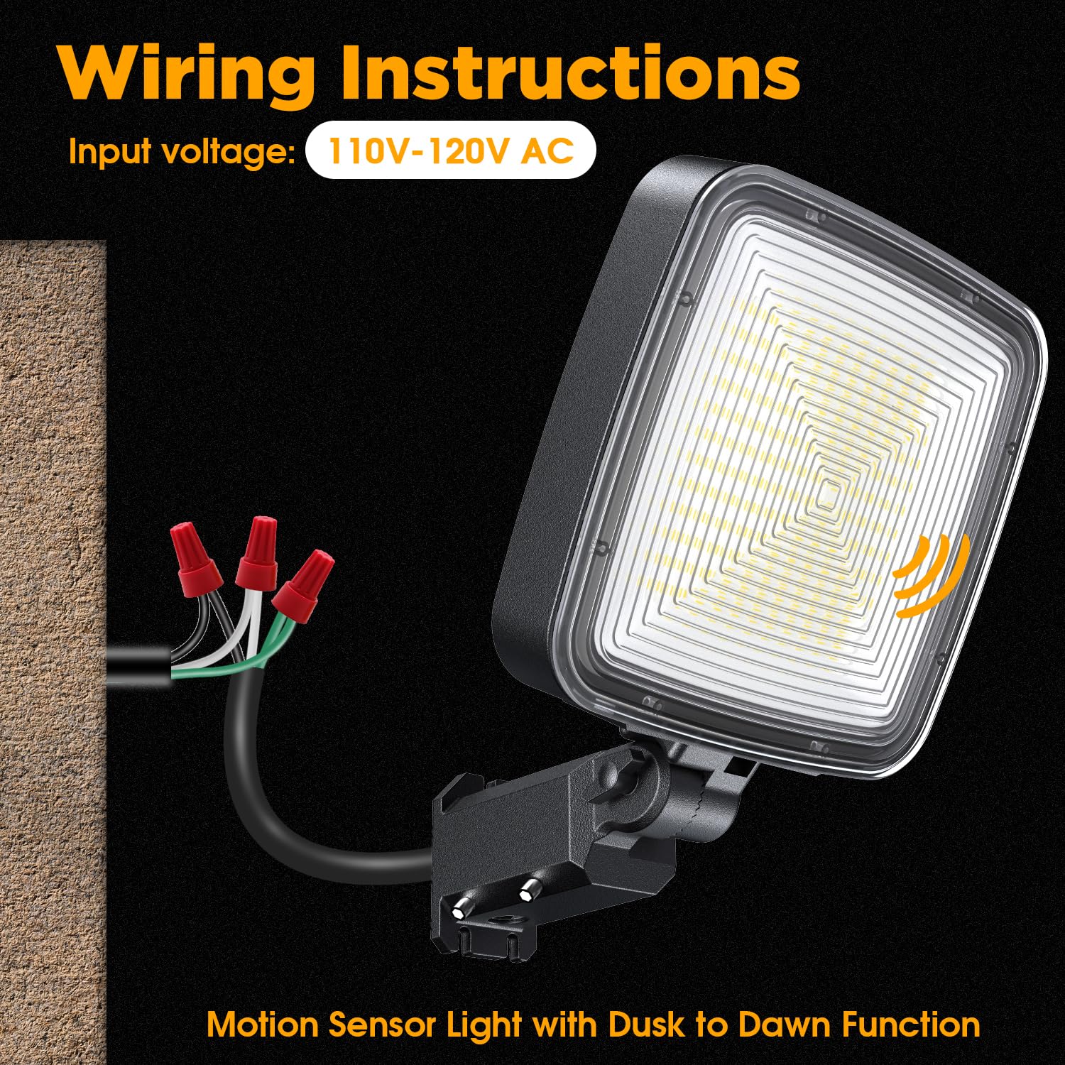 Willgotop 150W Led Parking Lot Light Motion Sensor Flood Light Outdoor, 20000Lm Led Barn Light With Dusk To Dawn Photocell, 6500K 150° Adjustable Security Lights For Garage Yard Farmhouse