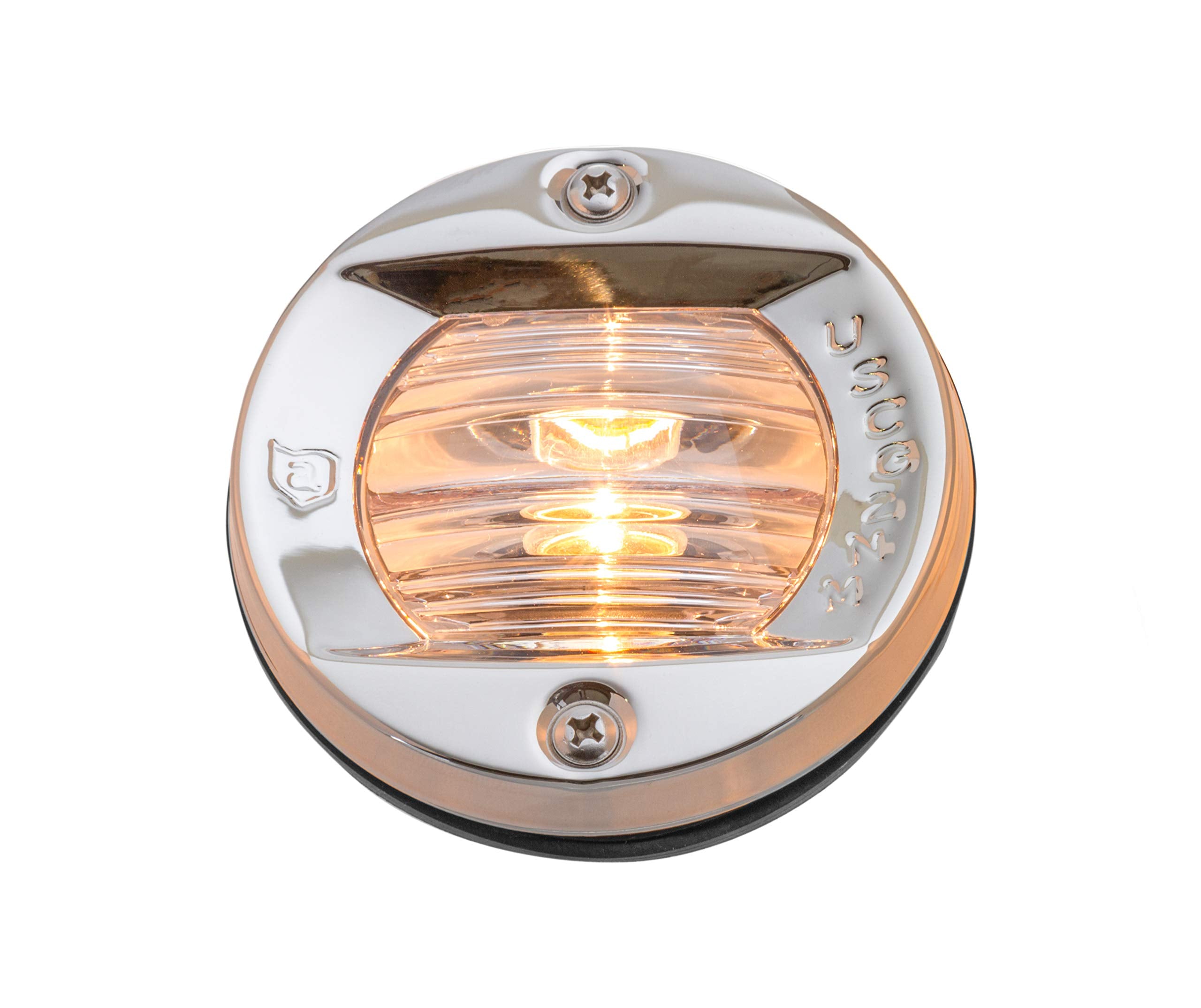 Attwood Round Incandescent Marine Boat Transom Light, 3-Inch, 7.5-Watt, Silver, Model 6356D7, One Size